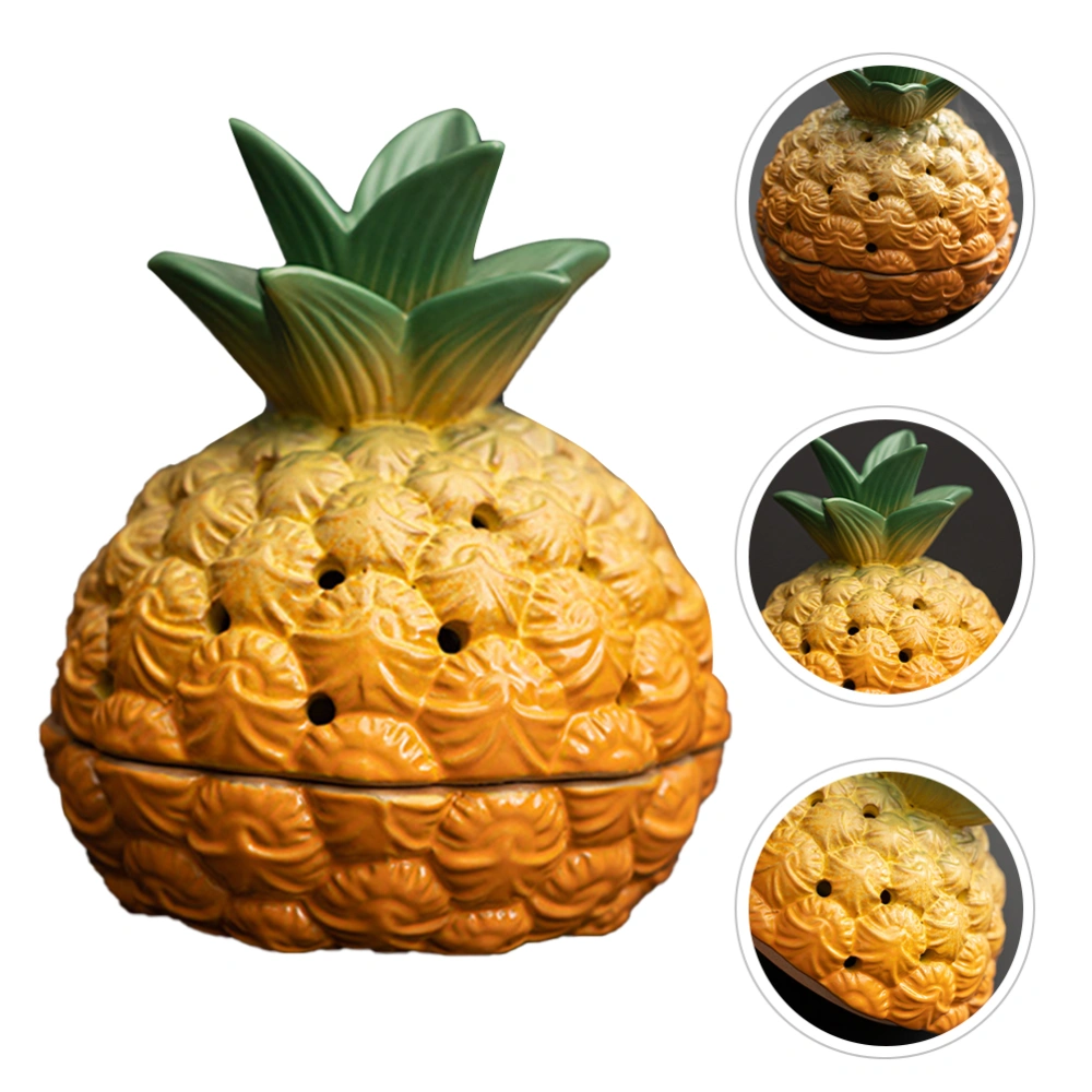 Ceramic Incense Burner Incense Burner Holder Pineapple Shape Cone Incense Holder Tabletop Decor