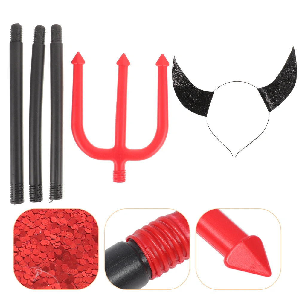 1 Set Halloween Party Hair Hoop Devil Fork Cosplay Performance Hair Ornament