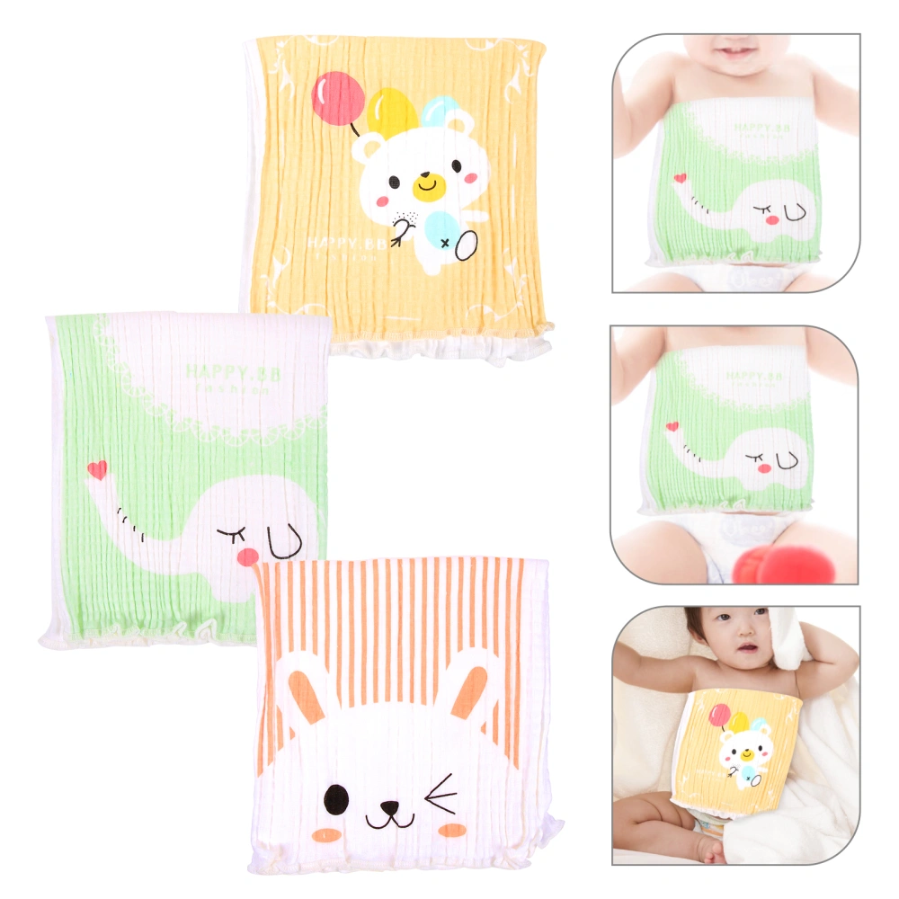 3pcs Baby Cartoon Belly Band Newborn Abdomen Band Keep Warm Belly Band For Toddler Boys Or Girls