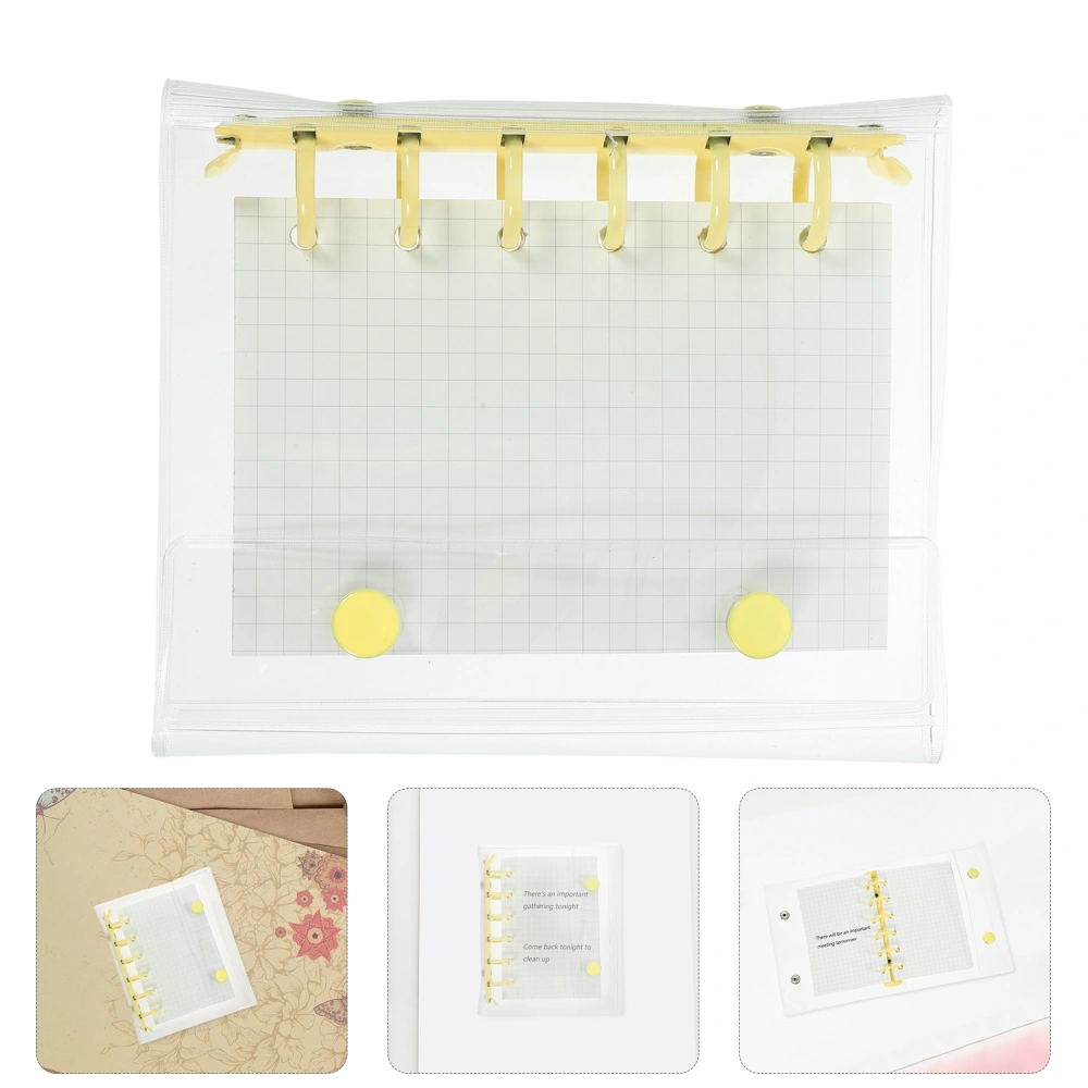 Mini Loose-leaf Notebook Creative Transparent  Buckle Loose-leaf  Notepad Diy Scrapbook Lovely Notepad