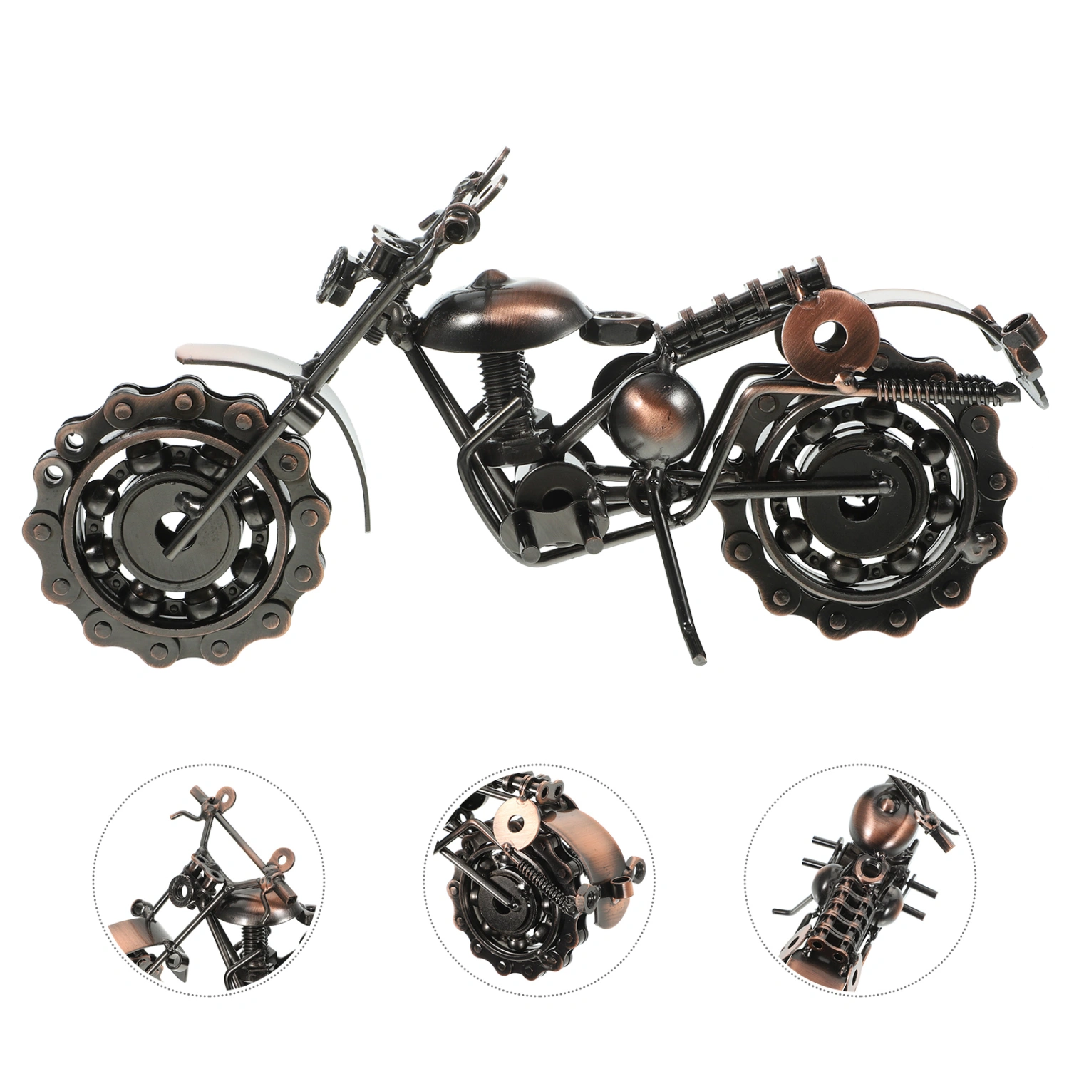 Vintage Motorcycle Model Ornament Desktop Iron Art Motorcycle Model Office Table Decor