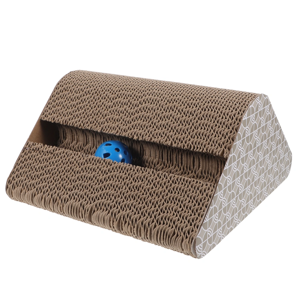 Household Scratching Board Wear-resistant Cat Scratcher Convenient Scratcher with Toy Ball