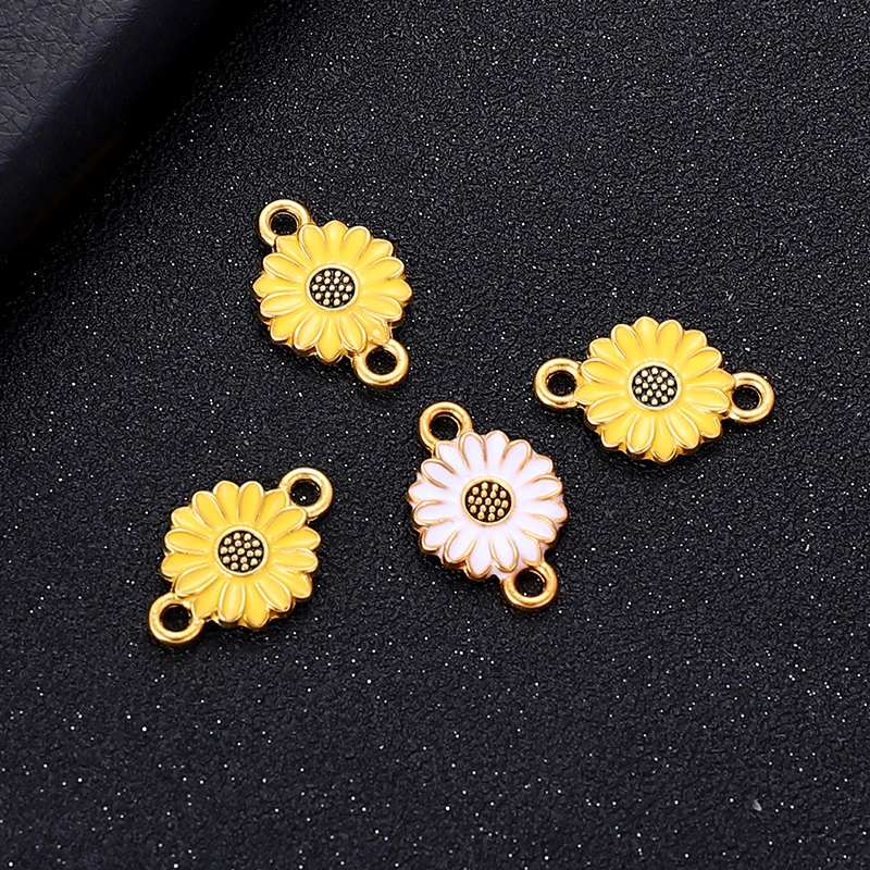 20Pcs Jewelry Making Links Pendants Daisy Jewelry Charms Flowers Linking Pendants DIY Charms