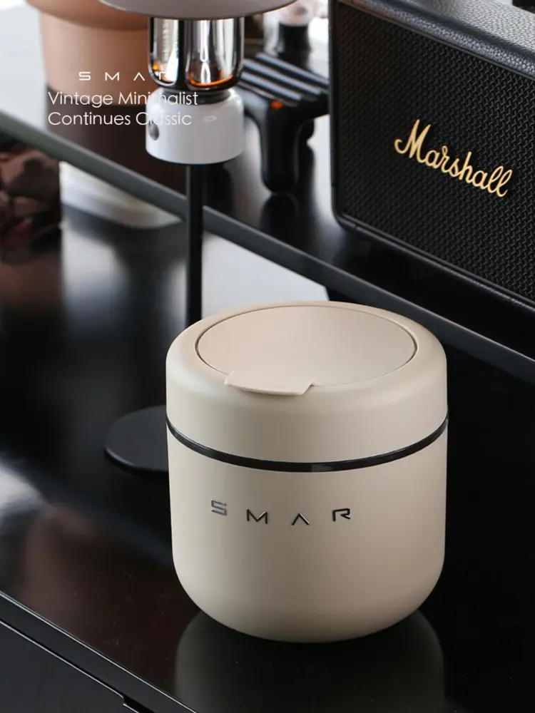 Desk Trash Can Mini Trash Can Desk Small Trash Can Countertop Garbage Bin with Lid