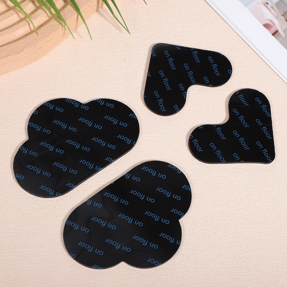 16 Pcs Rug Grippers Heart and Cloud Shape Rug Pads Rug Tape Stickers for Hardwood Floors Tiles Area Rugs