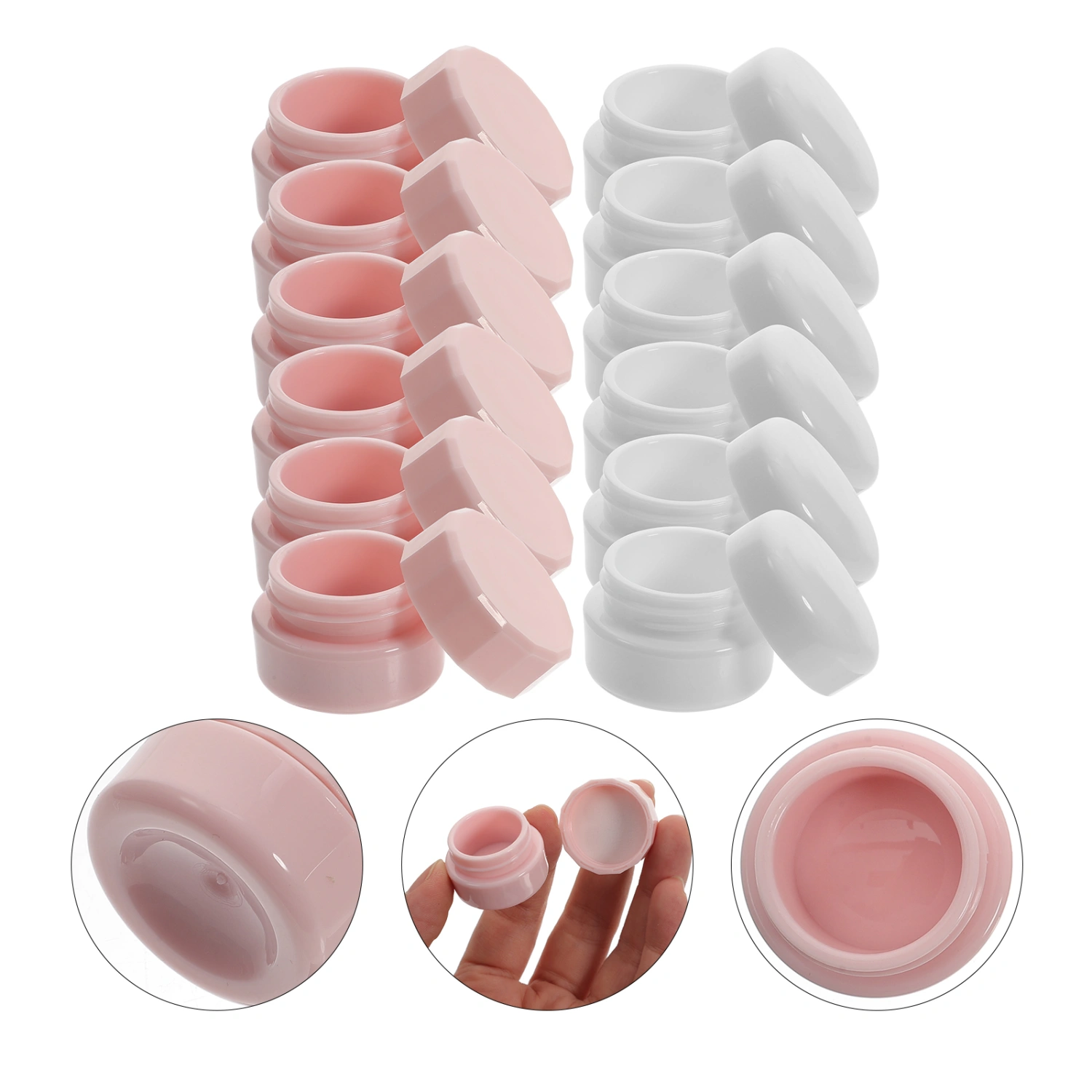 10Pcs Small Refillable Jars Small Cosmetic Jar Plastic Makeup Container Empty Cream Box with Lids