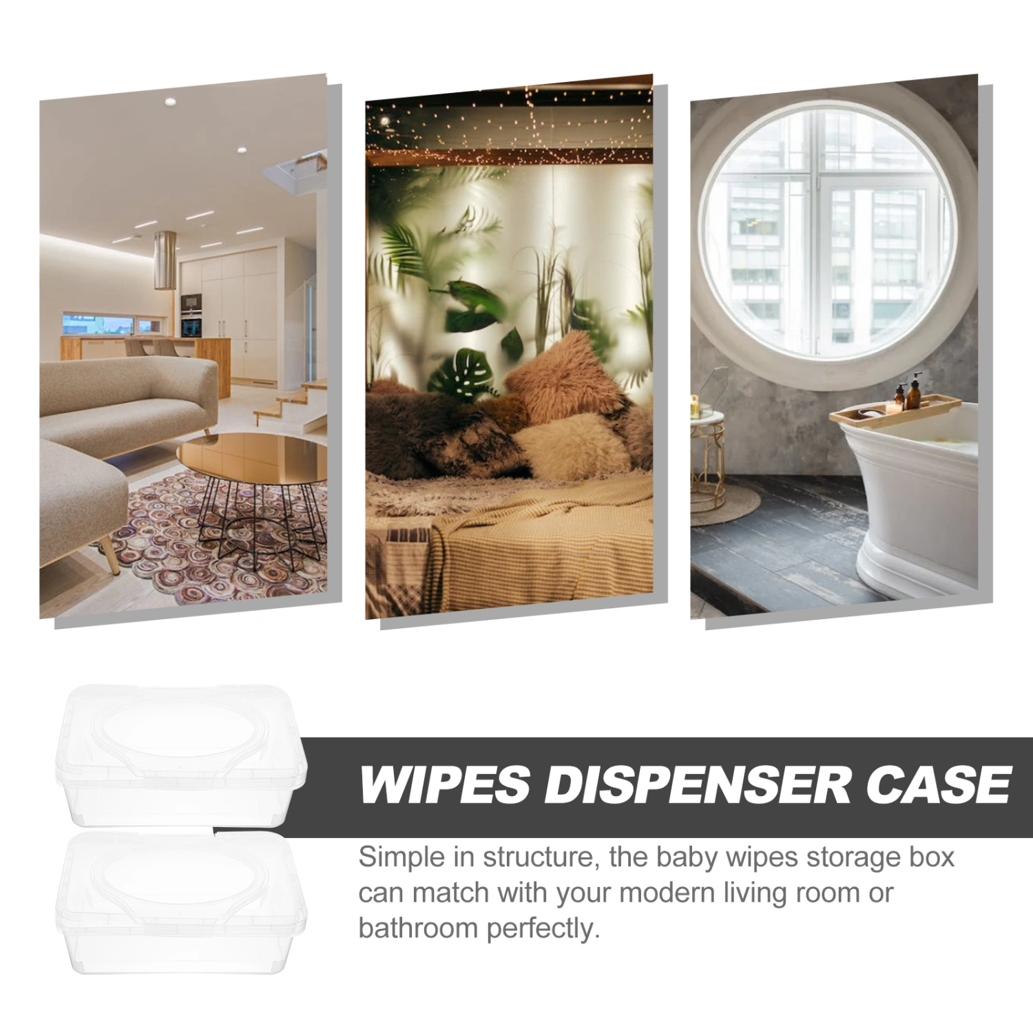 2Pcs Wipes Dispenser Case Baby Wet Wipes Box Tissue Storage Box Case Napkin Box Organizer with Lid