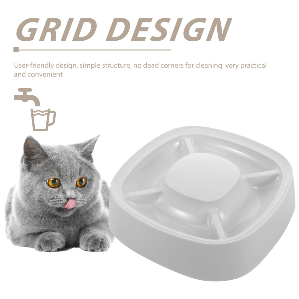 Divided Pet Food Bowl Pet Feeding Dish Cat Slow Feeder Divided Pet Bowl for Kitten Small Dogs