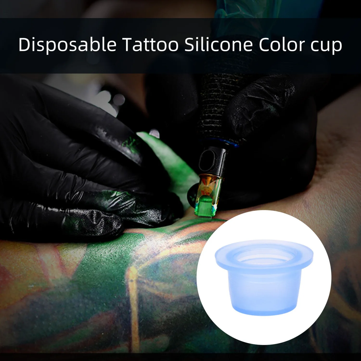 100Pcs Tattoo Ink Cups Thickened Pigment Ink Cups Tattoo Pigment Cups Tattooing Pigment Containers