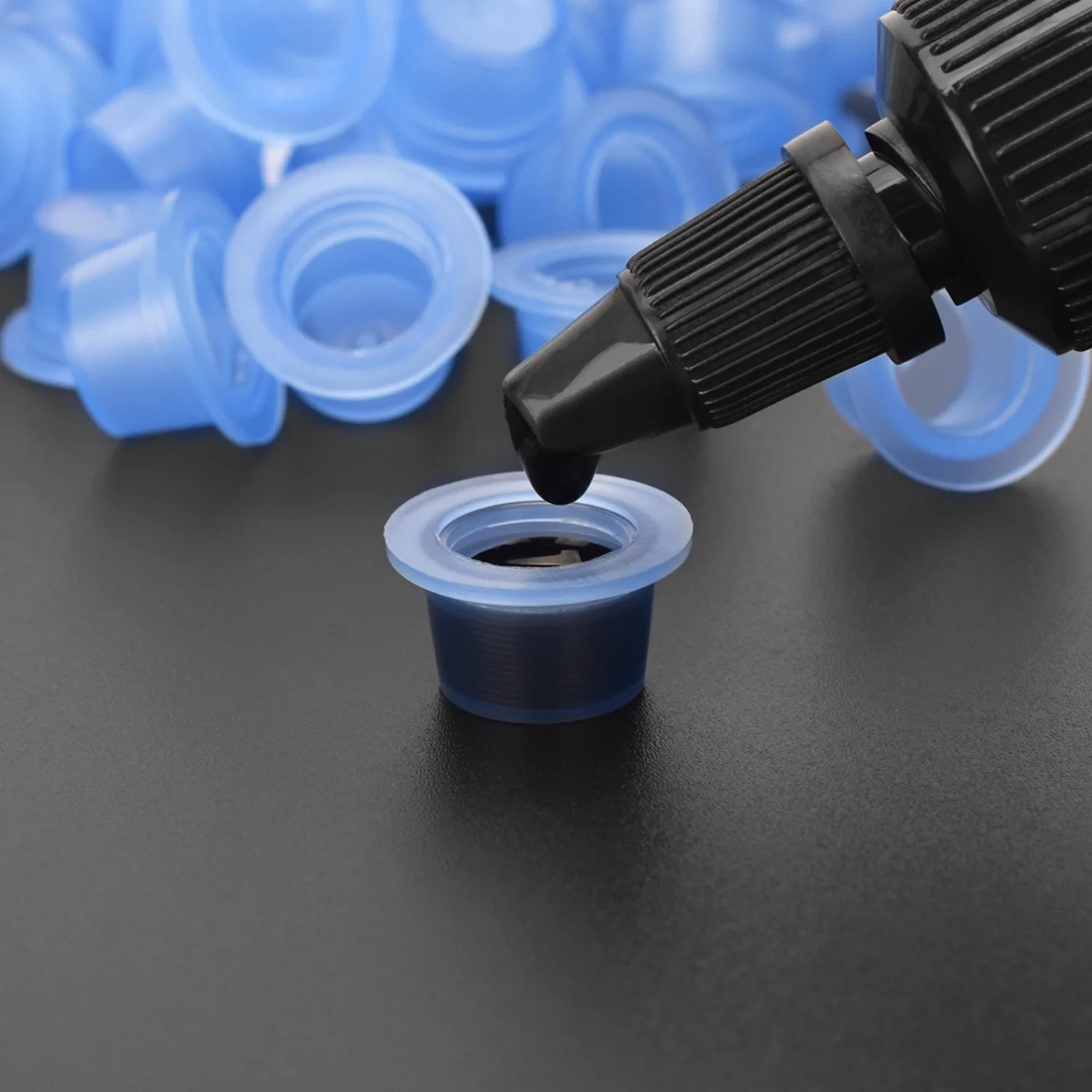 100Pcs Tattoo Ink Cups Thickened Pigment Ink Cups Tattoo Pigment Cups Tattooing Pigment Containers