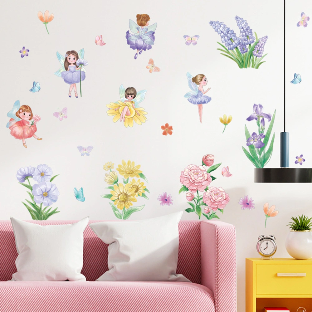 Flower Butterfly Wall Sticker Removable DIY Flowers Butterflies Fairy Wall Decal