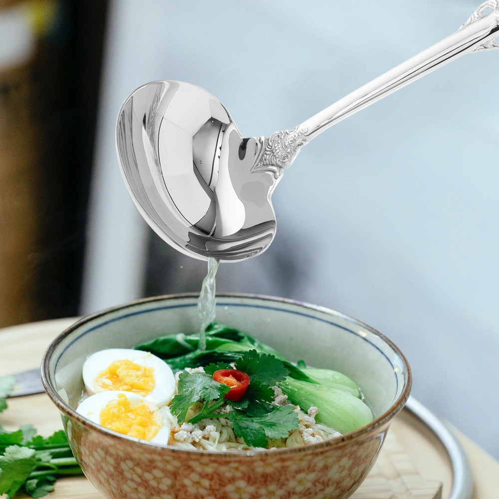 Stainless Steel Soup Ladle Kitchen Serving Ladle Soup Spoon Hot Pot Ladle