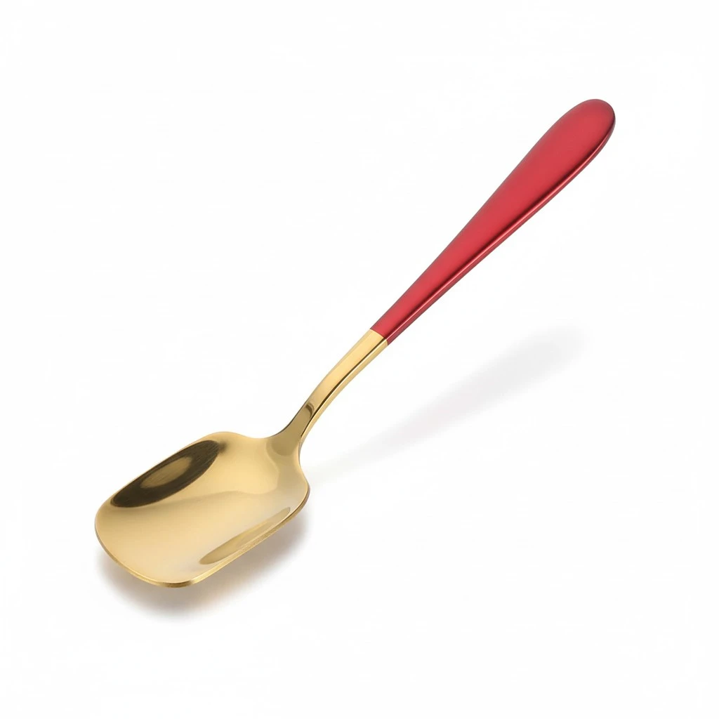 5pcs Metal Spoons Metal Dessert Spoon Aluminium Alloy Mixing Spoons Coffee Stirring Spoons