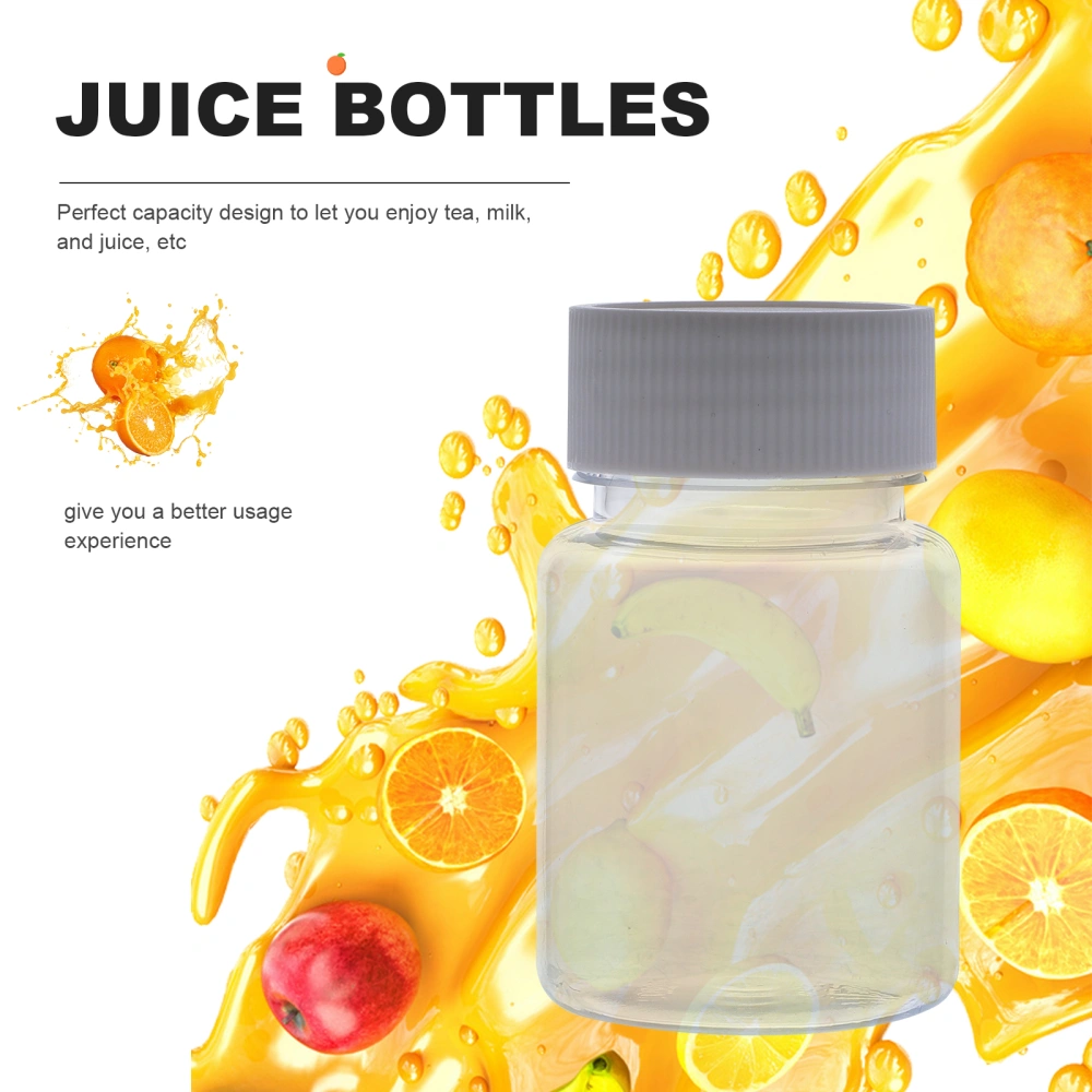 12pcs Juice Bottles Empty Milk Bottles Beverage Bottles Transparent Juice Bottles