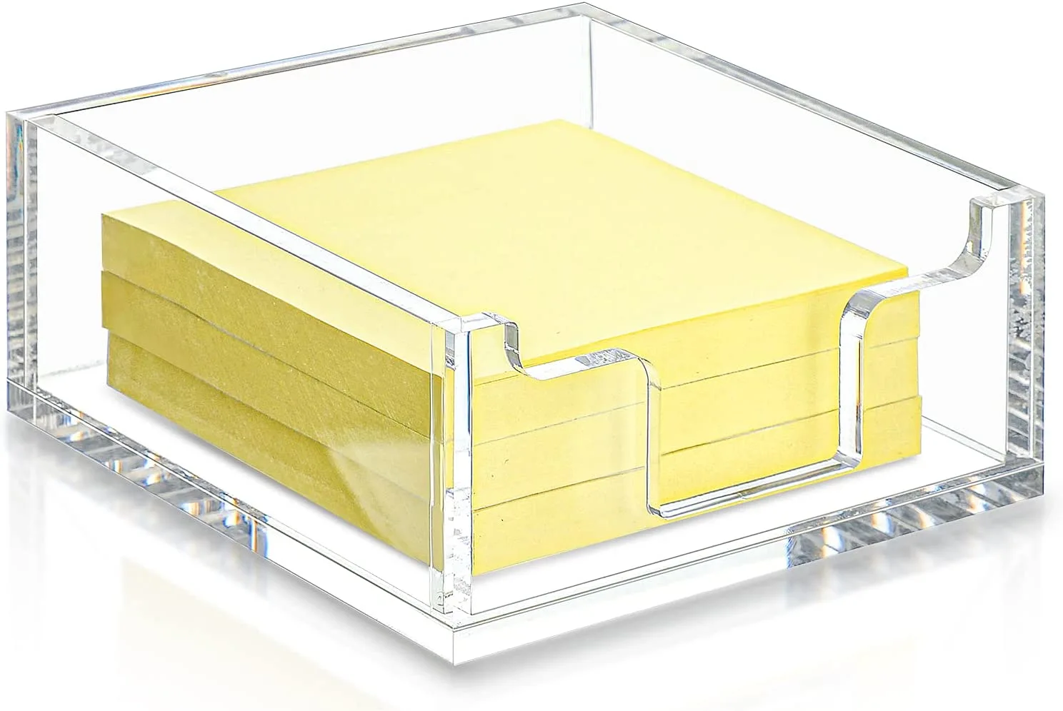 Memo Pad Holder Notepad Container Clear Memo Holder Memo Pad Dispenser Paperclip Holder