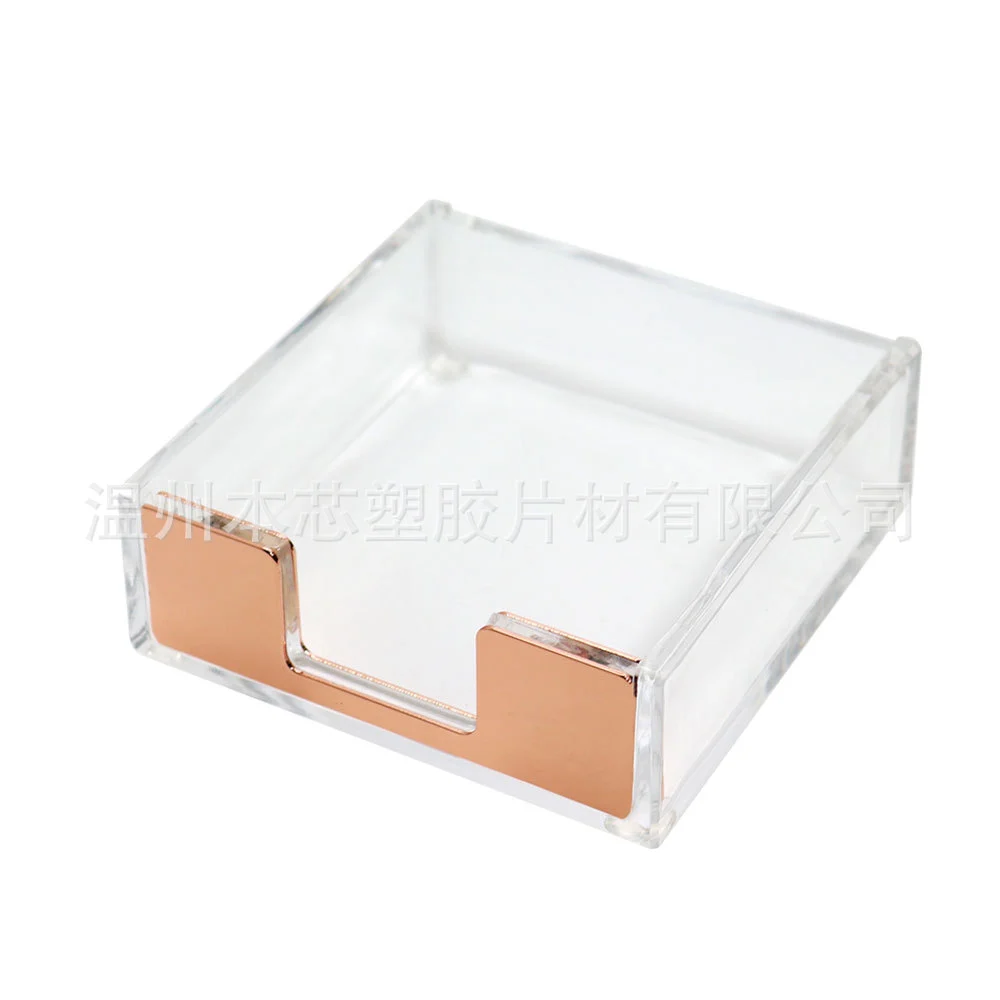 Memo Pad Holder Notepad Container Clear Memo Holder Memo Pad Dispenser Paperclip Holder