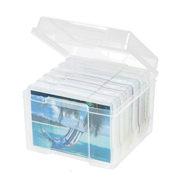 6Pcs Cards Storage Boxes Postcards Photos Organizing Cases Clear Plastic Storage Cases