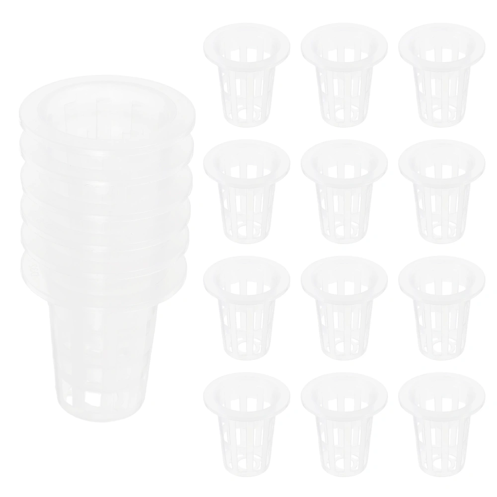 60Pcs Plastic Net Pots Hydroponics Netting Pots Small Planting Baskets Plant Fix Baskets Net Pots