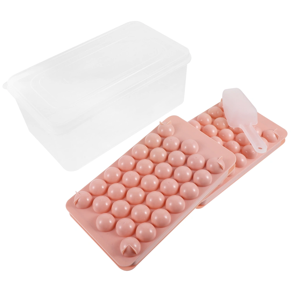 1 Set of Double-layer Ice Mold Ice Tray for Freezer Ice Cube Making Mold Ice Making Convenient Ice Mold with Shovel