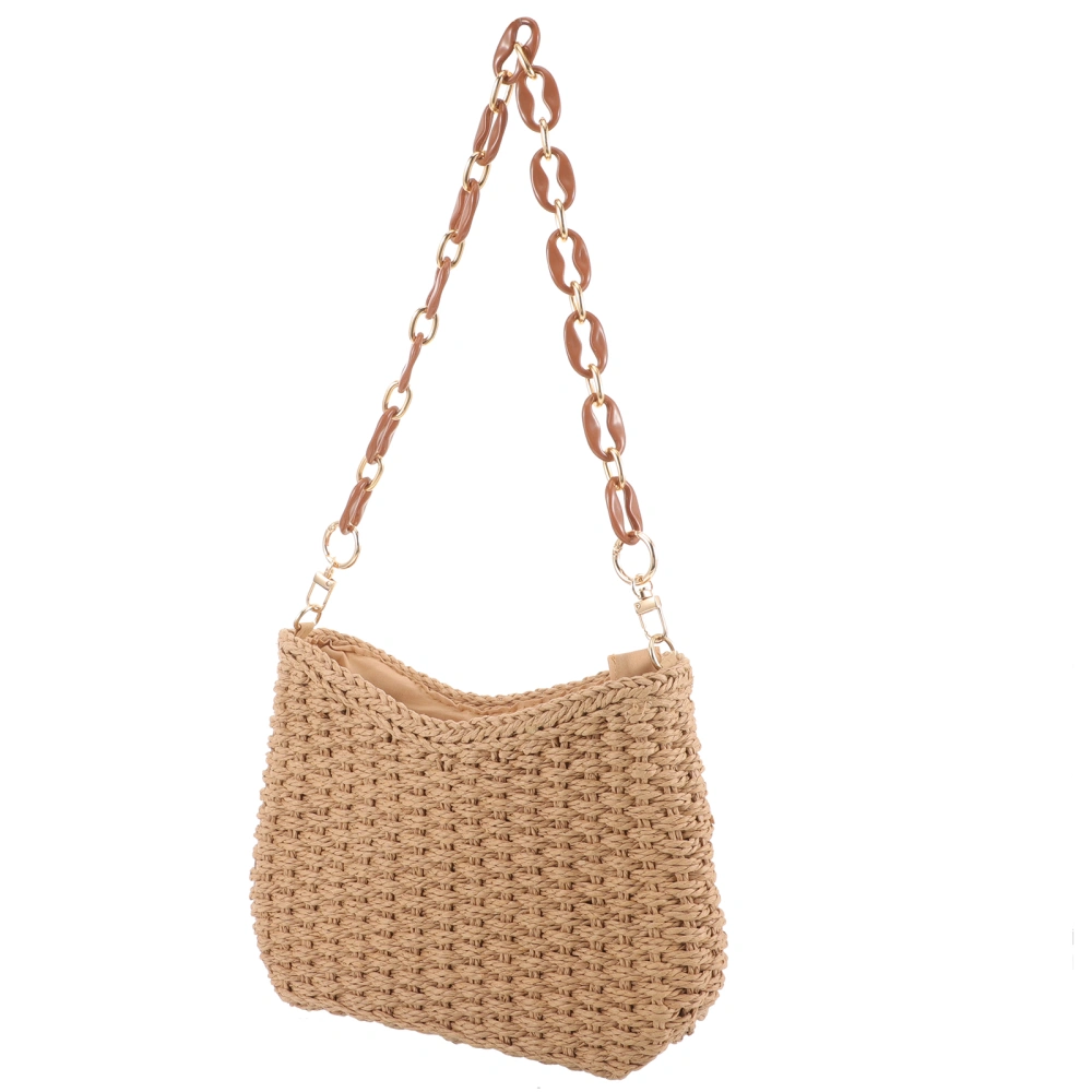 Woven Shoulder Bag Summer Beach Handbag Summer Crossbody Purse for Women Trendy