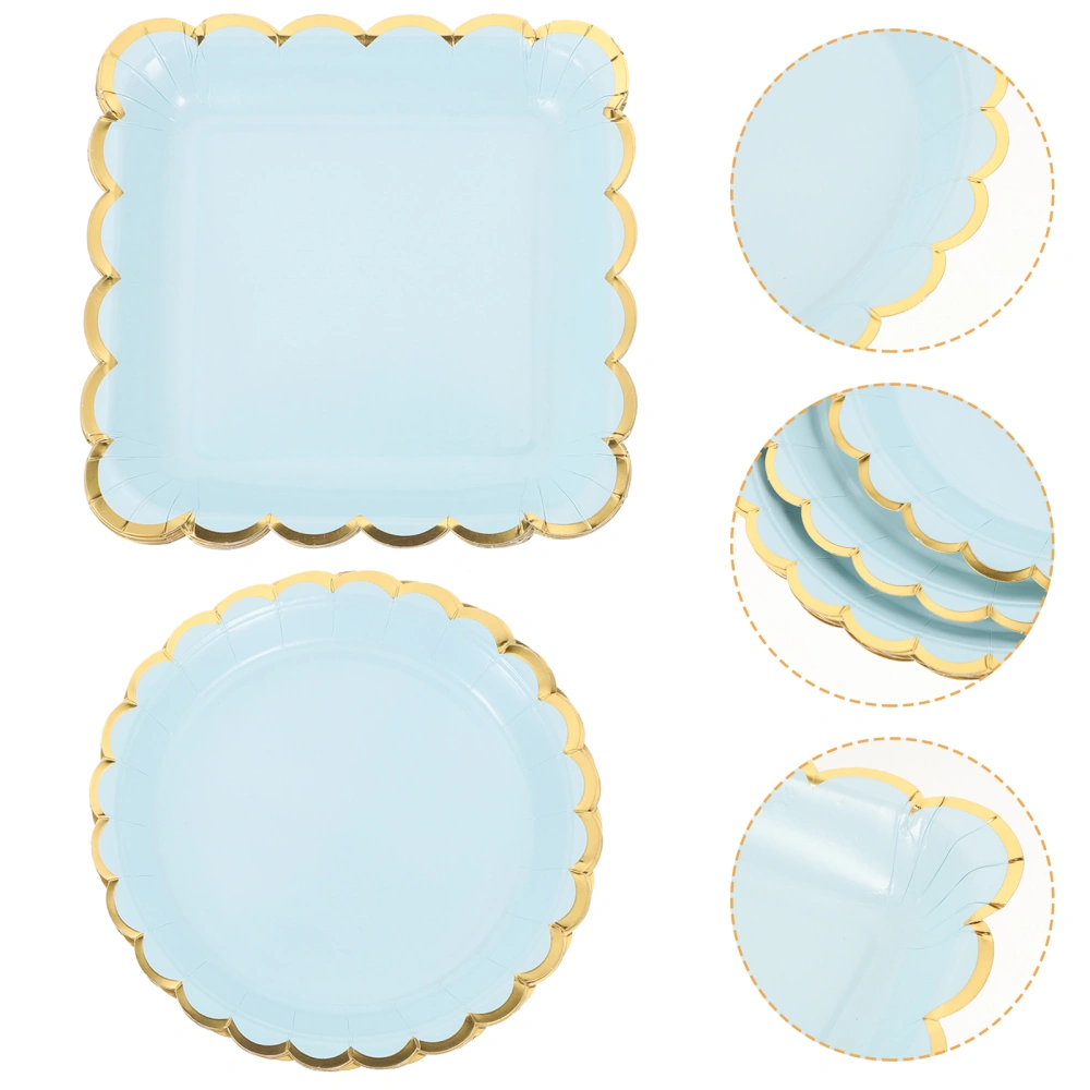 20Pcs Paper Plates Party Disposable Plates Dessert Serving Plates Cake Paper Plates Multi-use Plates