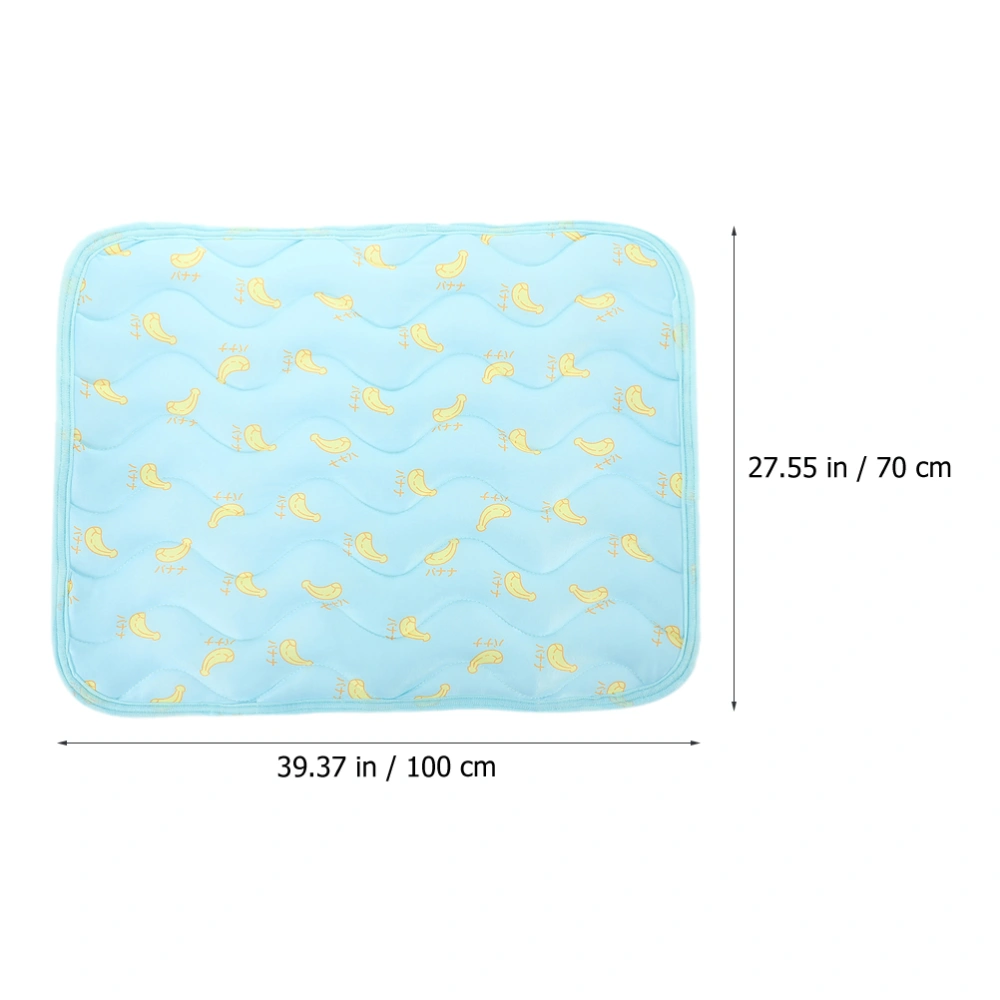 Dog Cooling Mat Banana Printing Pattern Comfortable Summer Pet Cooling Mat