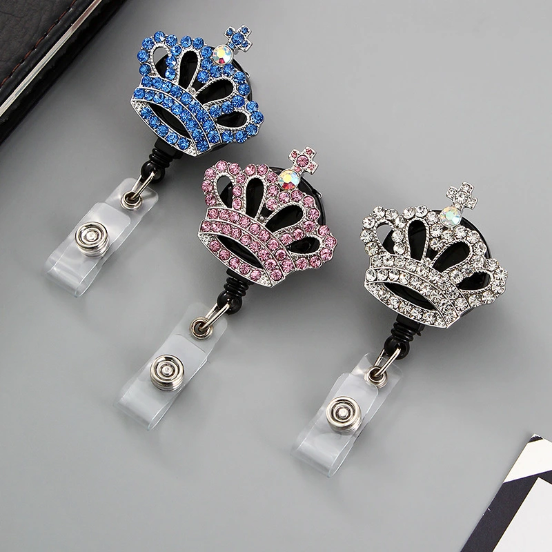 Multi-function Badge Holder Portable Badge Clip Rotating ID Card Holder for Doctor