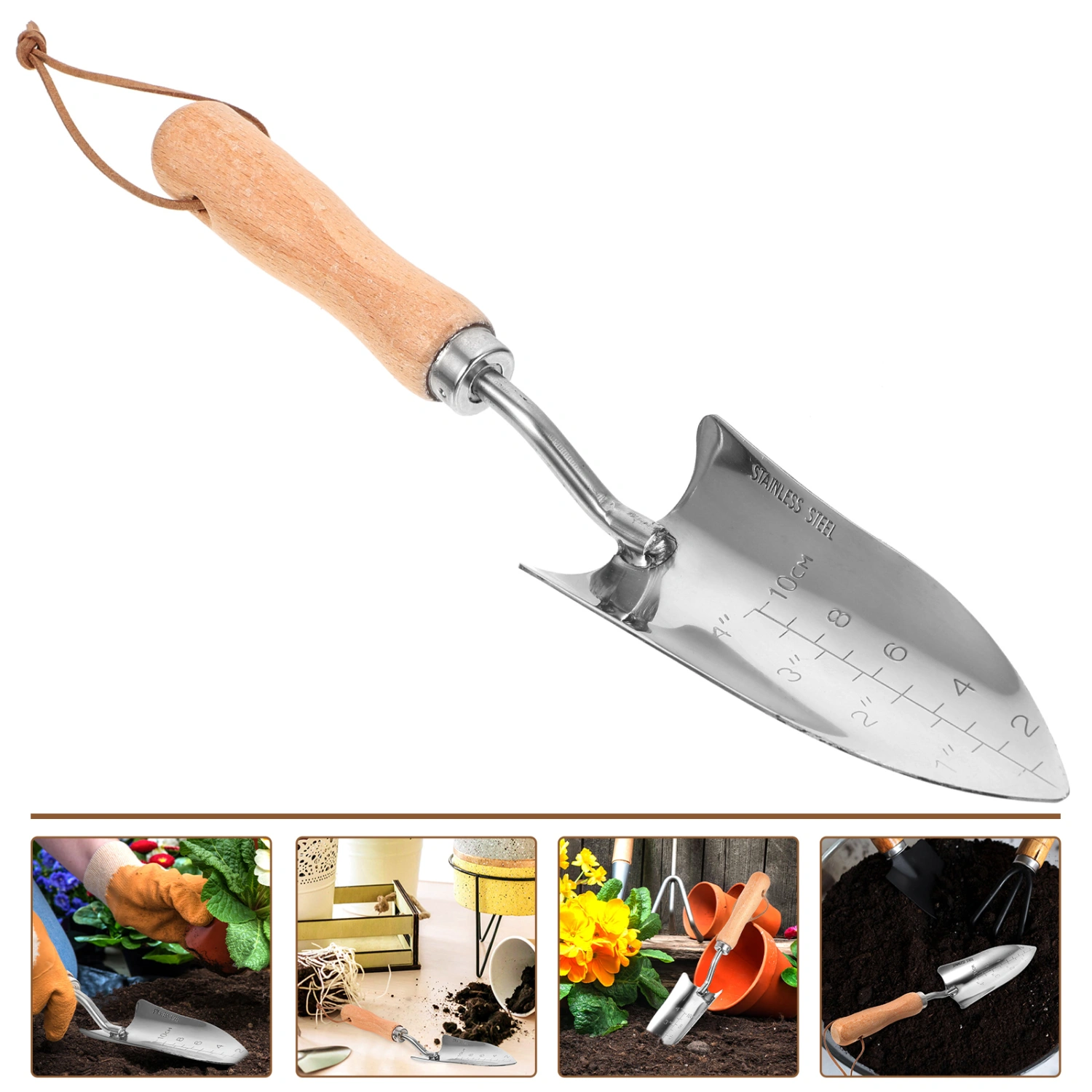 Small Gardening Shovel Stainless Steel Garden Hand Shovel Planting Spade Trowel for Garden