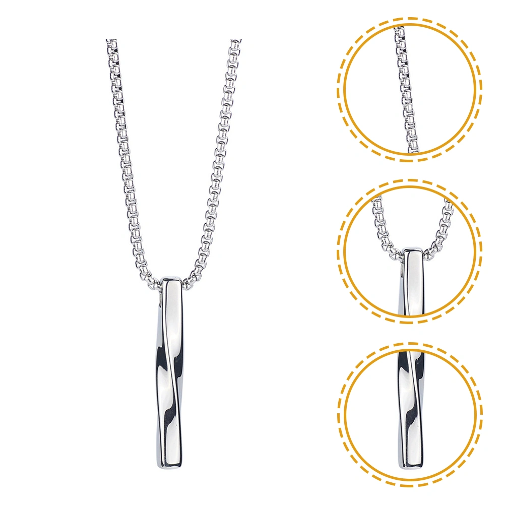 2pcs Mens Necklaces Hip-hop Necklaces Male Neck Chains Pendant Necklace Personalized Neck Jewelry