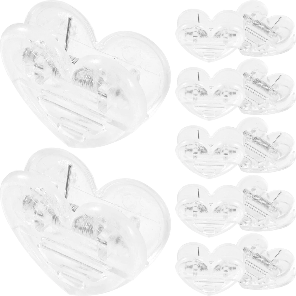 15Pcs Heart Clips Clear Heart Clips Chip Bag Clips Photo Clips Heart Shaped Picture Clips