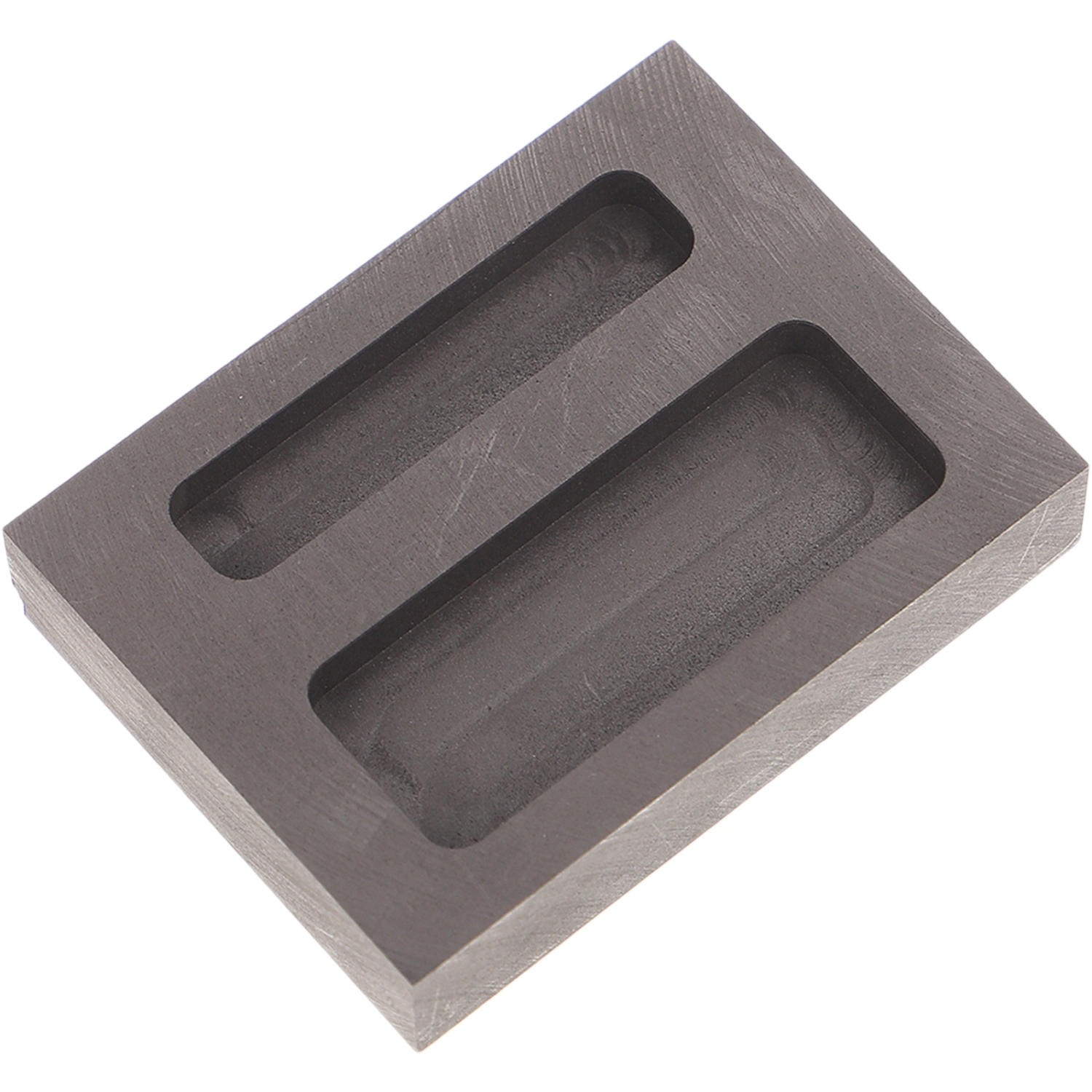 Graphite Mold Ingot Mold Melting Gold Mold Casting Ingot Mold for Copper Aluminum (2 Holes)