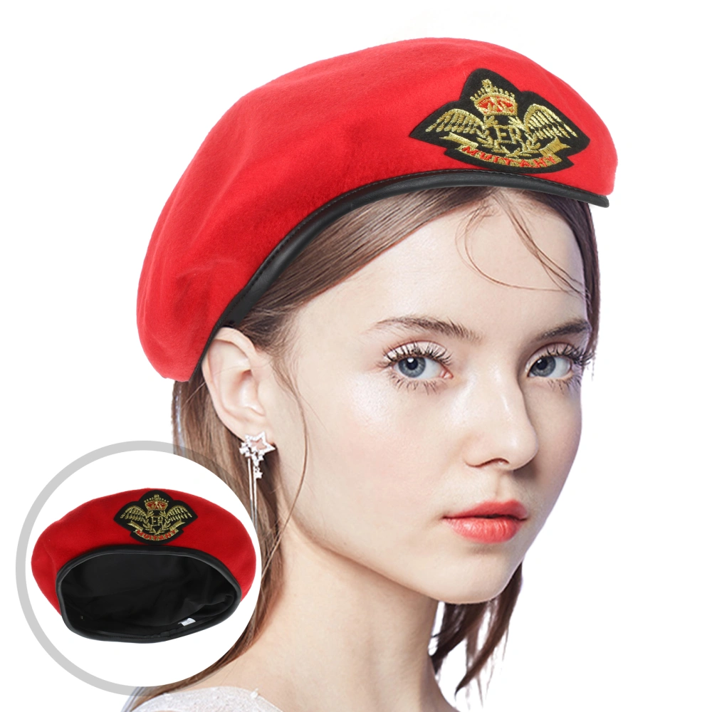 Captain Hat Boat Captain Hat Embroidered Sailor Hat Beret Captain Cosplay Clothing Accessory