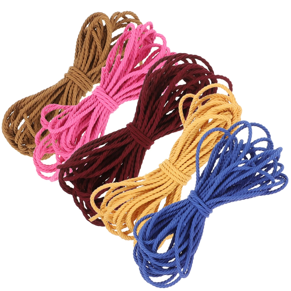 5pcs Elastic Cord Elastic Hair Ties DIY String Jewelry Cord Beading Thread Bracelet Rope 5M