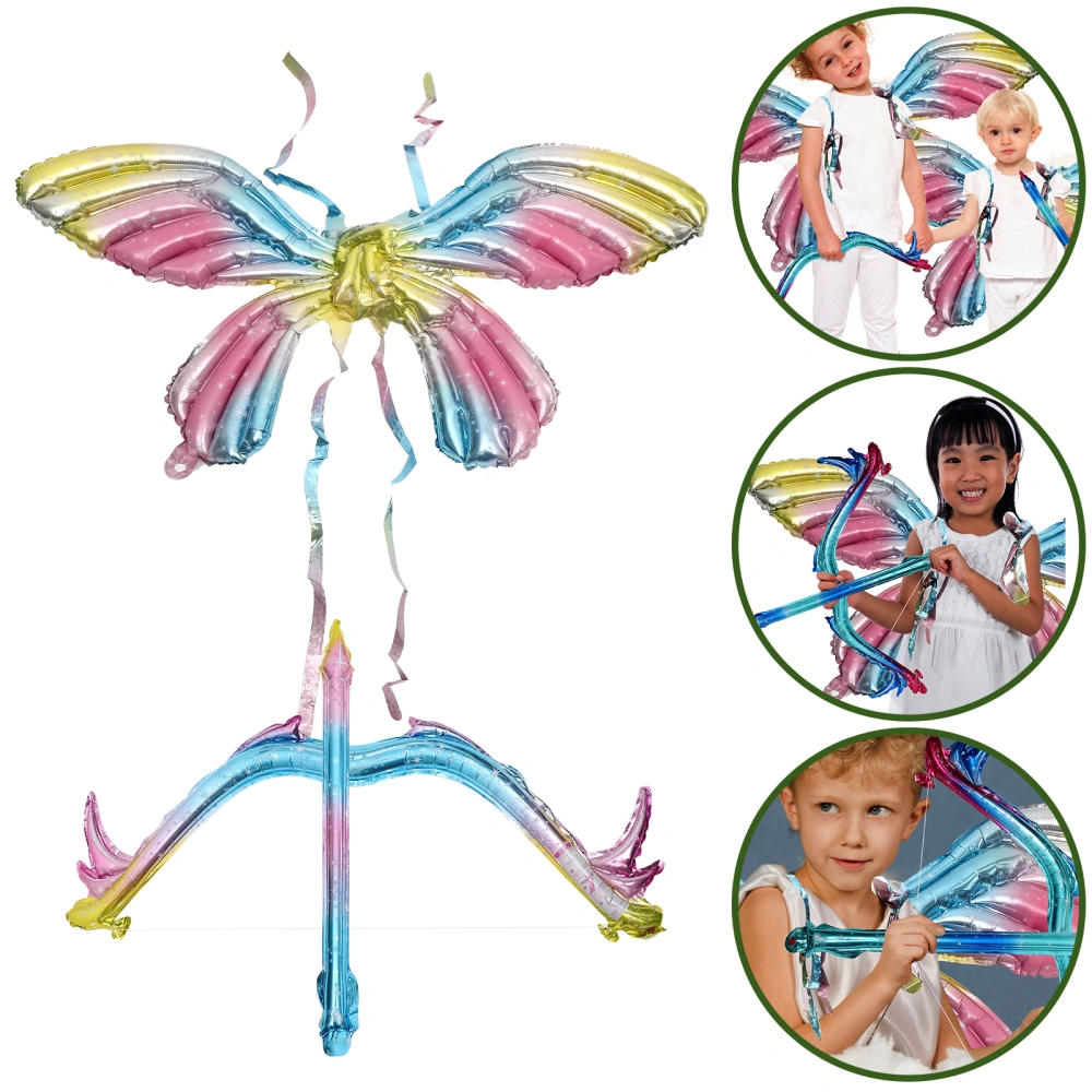 1 Set Butterfly Balloon Large Angel Wing Balloon Bow Arrow Balloon Party Photo Prop