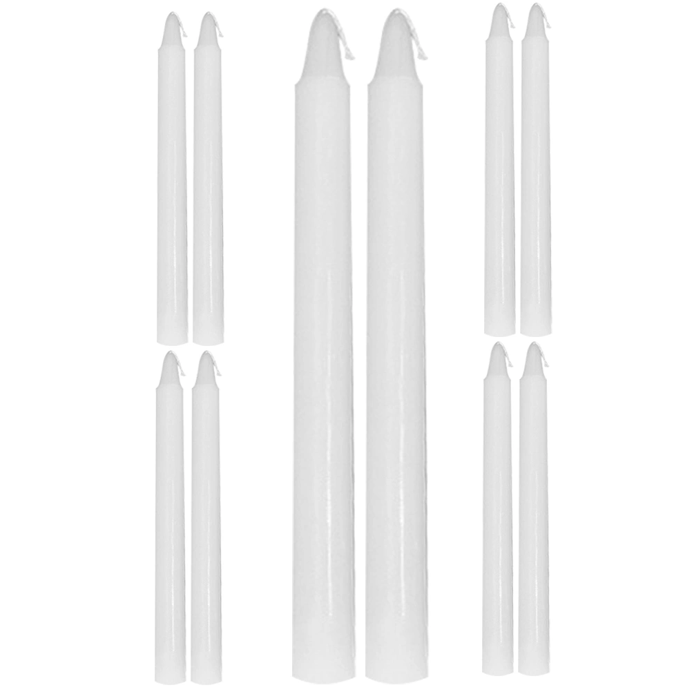 10pcs Taper Candles Long Taper Candles Party Decorative Candle White Paraffin Candle