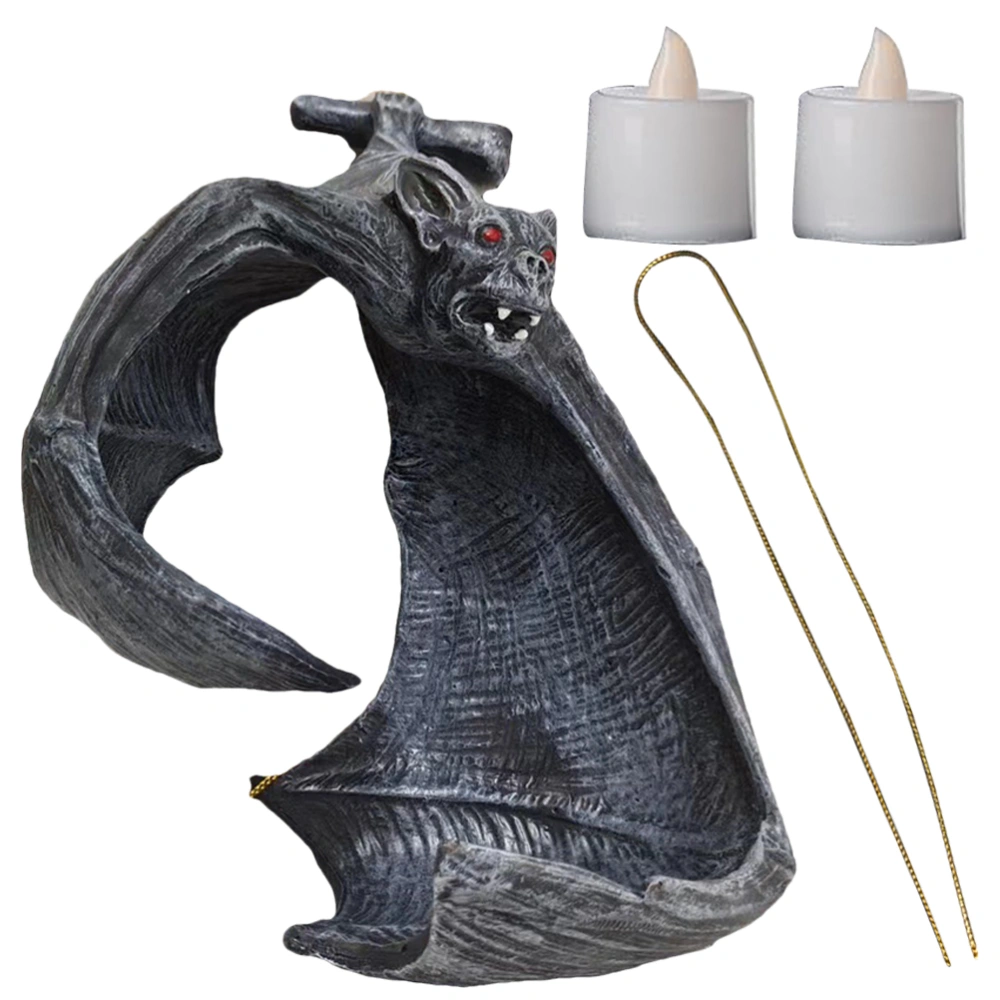 1 set of Bat Wall Tealight Holder Bat Wall Sconce Candle Holder with Candle Lamps