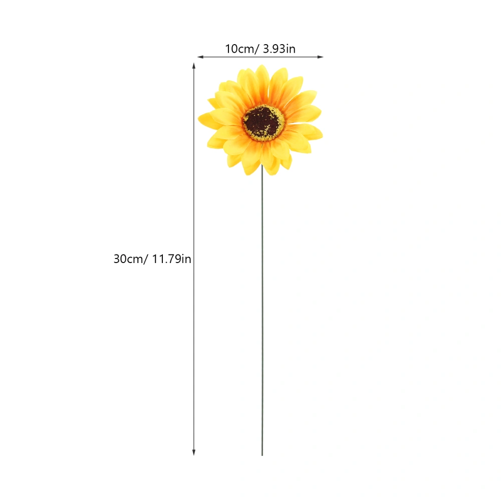 5Pcs Garden Stable Sunflower Sign Sunflower Garden Stake Outdoor Yard Flower Stake Decoration