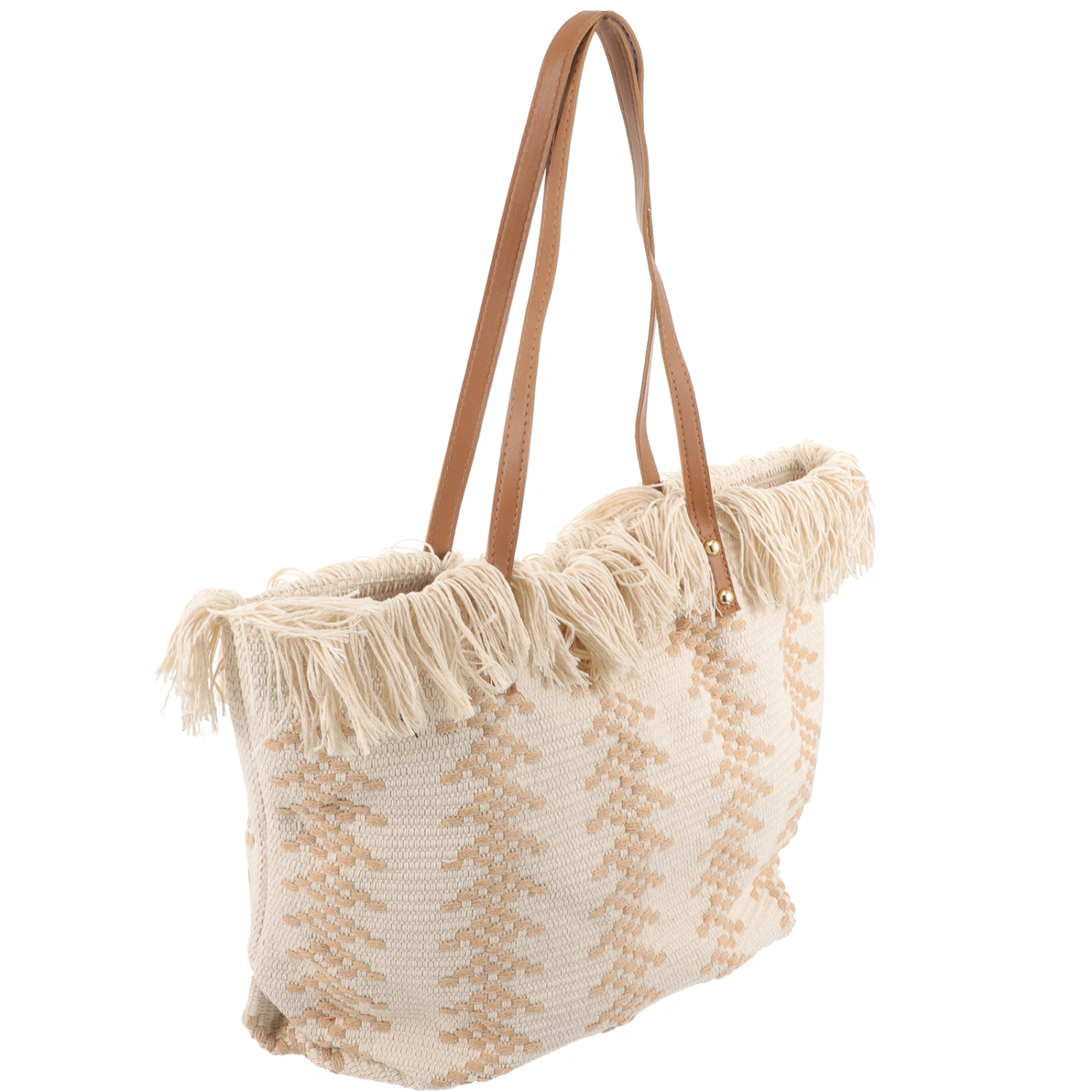 Woven Tassel Tote Bag Large Capacity Shoulder Bag Woven Handbag Women Shoulder Bag