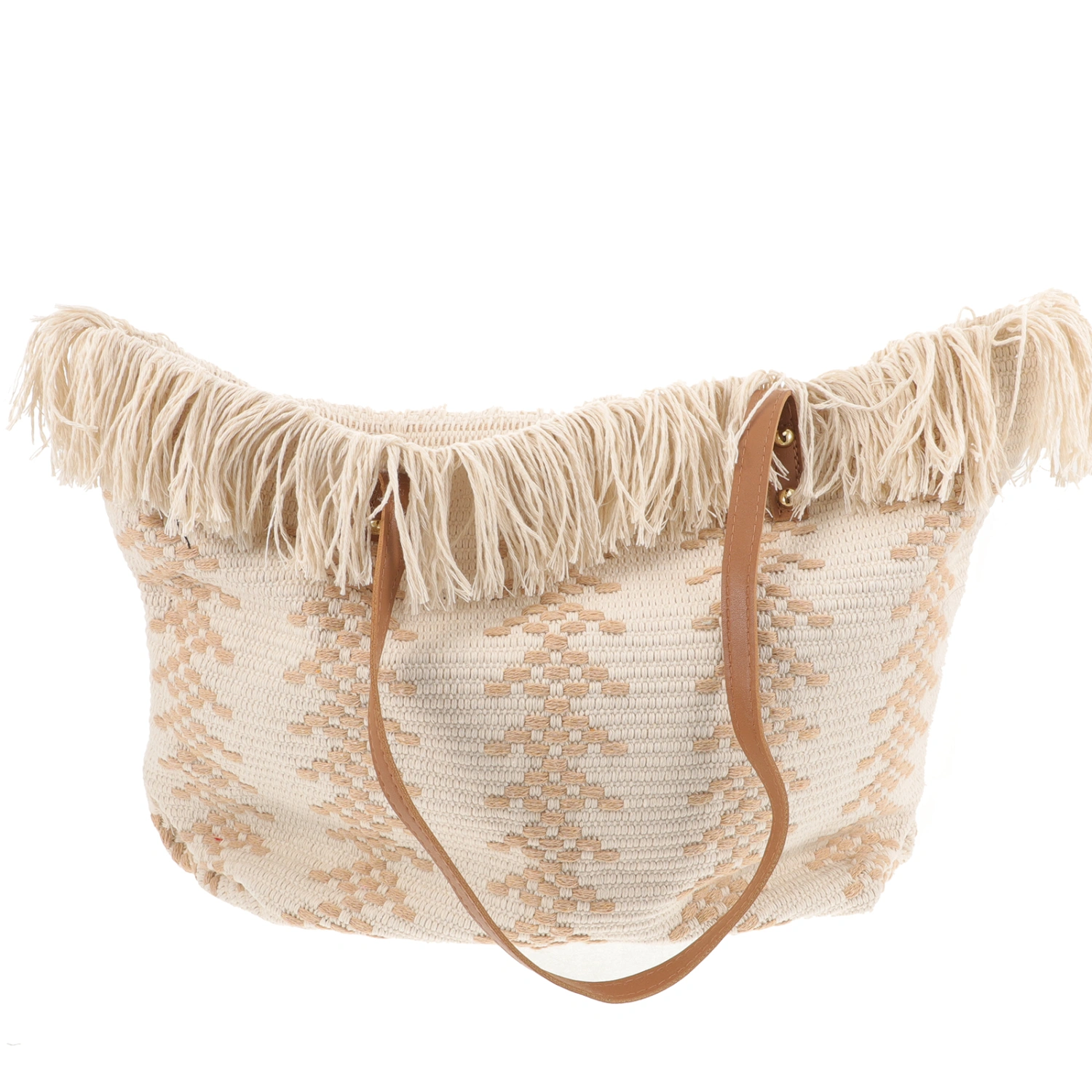 Woven Tassel Tote Bag Large Capacity Shoulder Bag Woven Handbag Women Shoulder Bag