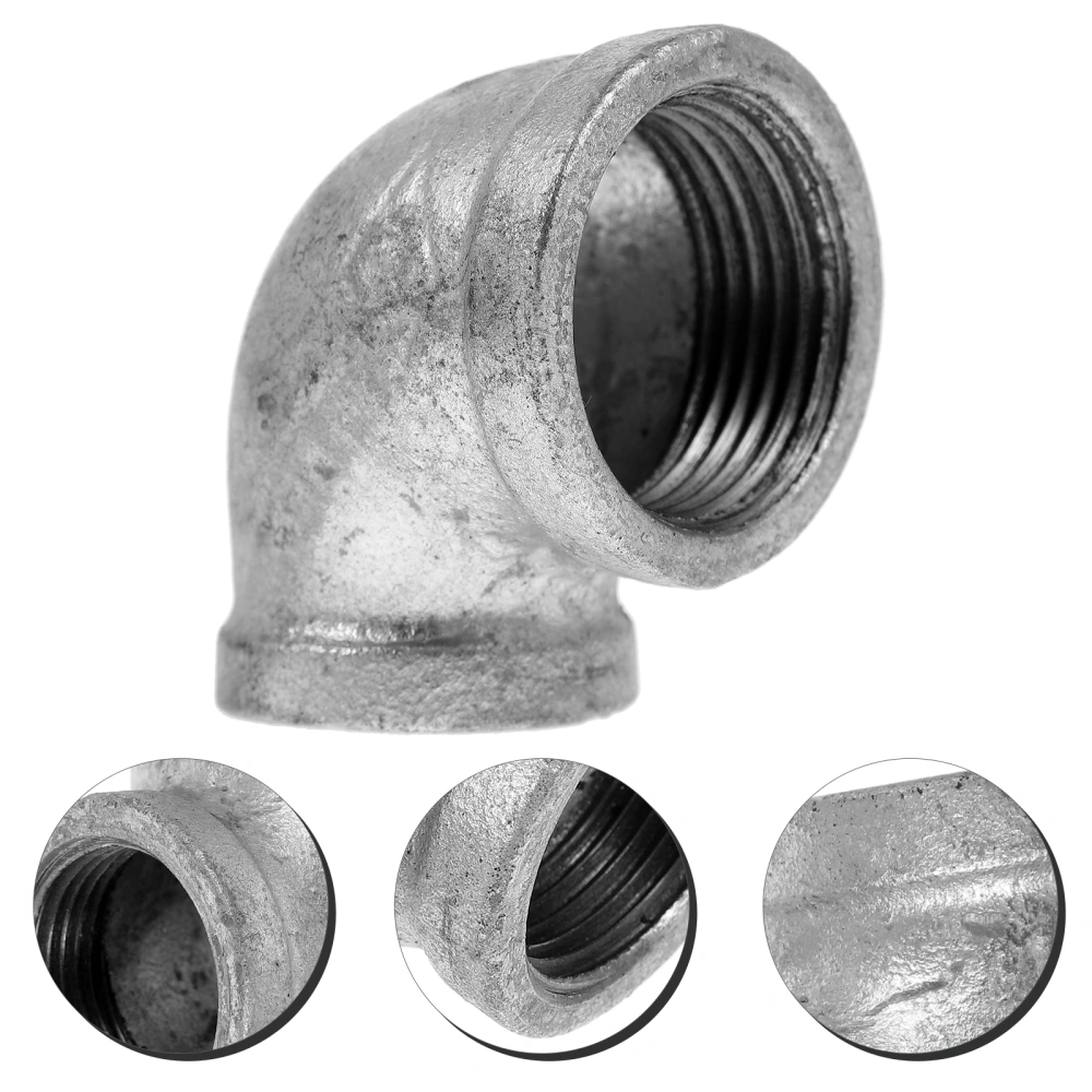 Pipe Fitting 1 Inch To 3/4 Inch Elbow 2 Way Pipe Connector Iron Furniture Fitting