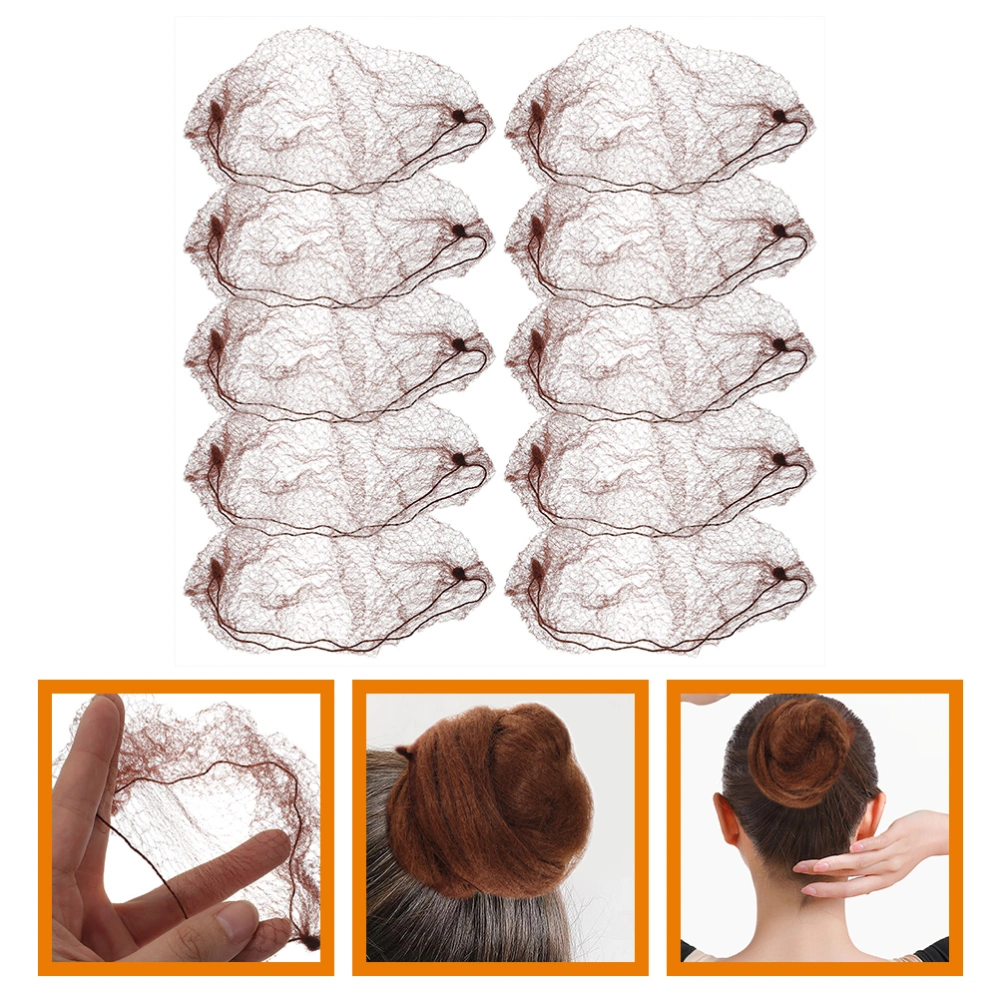 60pcs Hair Bun Net Elastic Bun Hair Cover Hair Net Hair Accessory for Women Girls