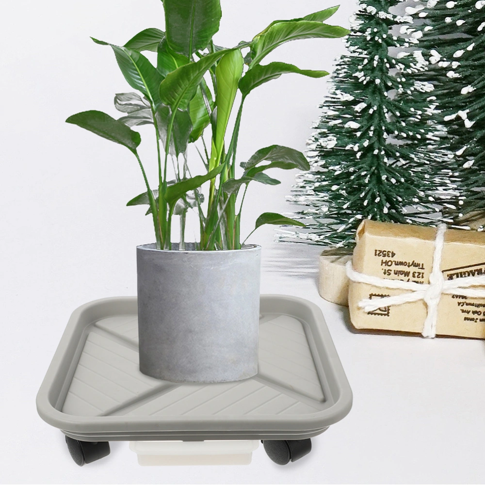 Plant Tray with Built-in Water Container  Rolling Planter Trolley with Wheels Plant Stand