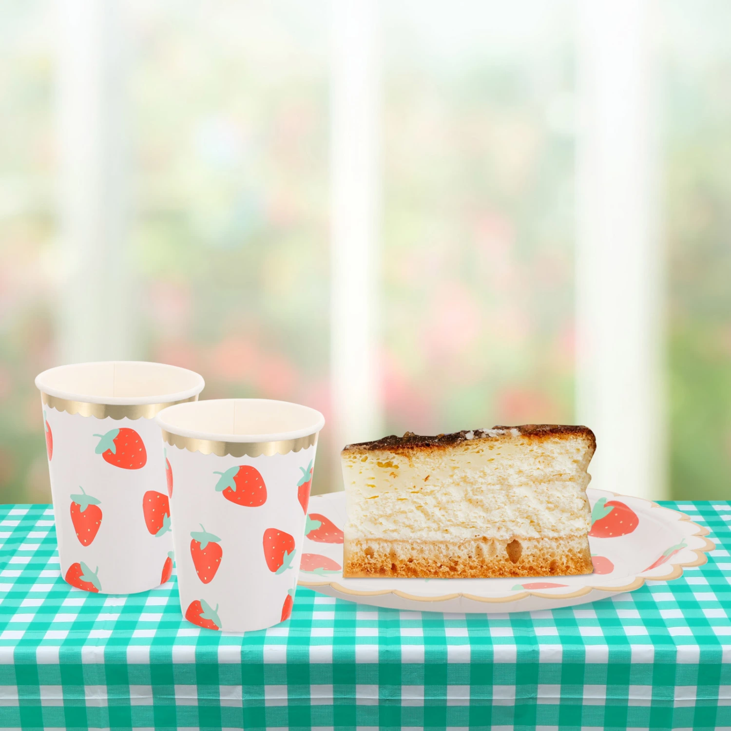 1 Set  Disposable Dinnerware Set Paper Plates Napkins Cups for Graduation Birthday Party
