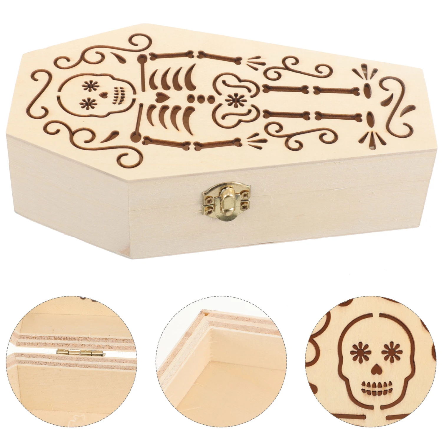 Household Pet Urn Coffin Wooden Pet Cinerary Casket Small Craft Pet Urn for Ashes