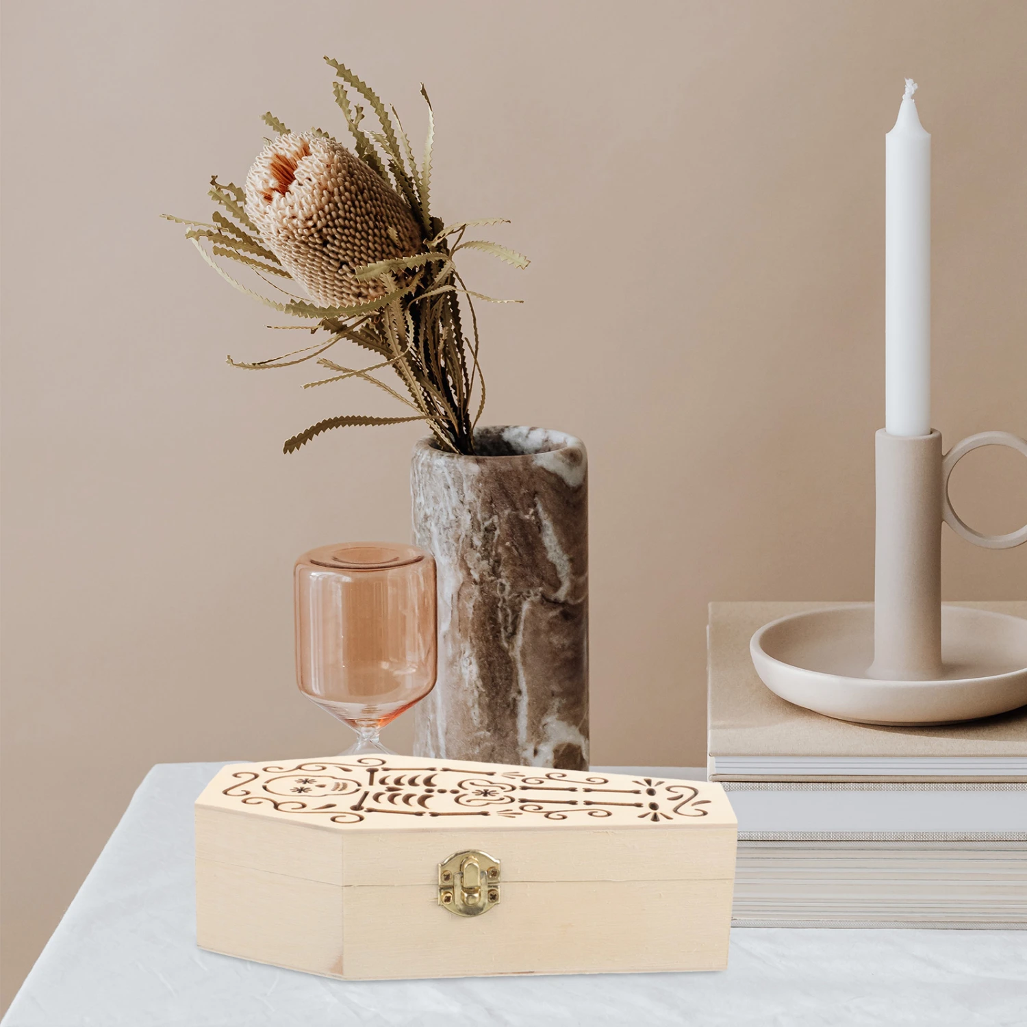 Household Pet Urn Coffin Wooden Pet Cinerary Casket Small Craft Pet Urn for Ashes