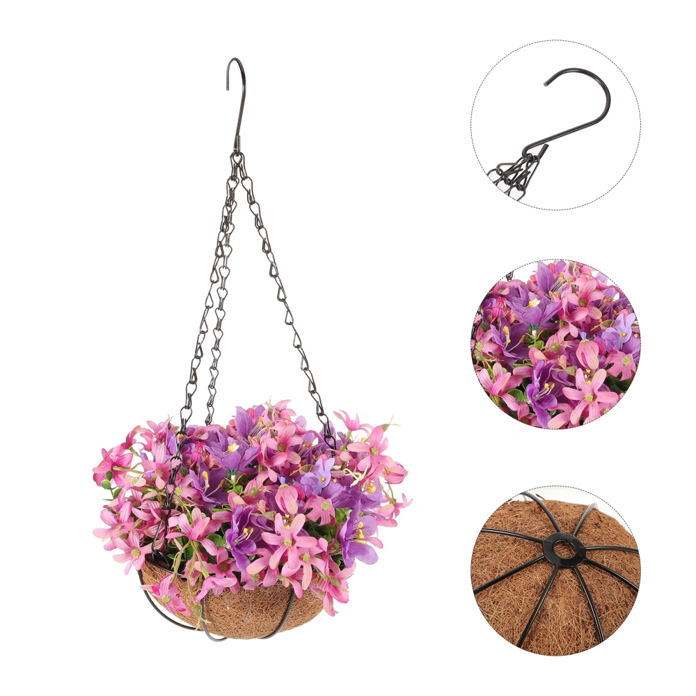 Artificial Hanging Flowers Basket Hanging Flower Basket Decor Garden Ornament Flower Basket Pendants