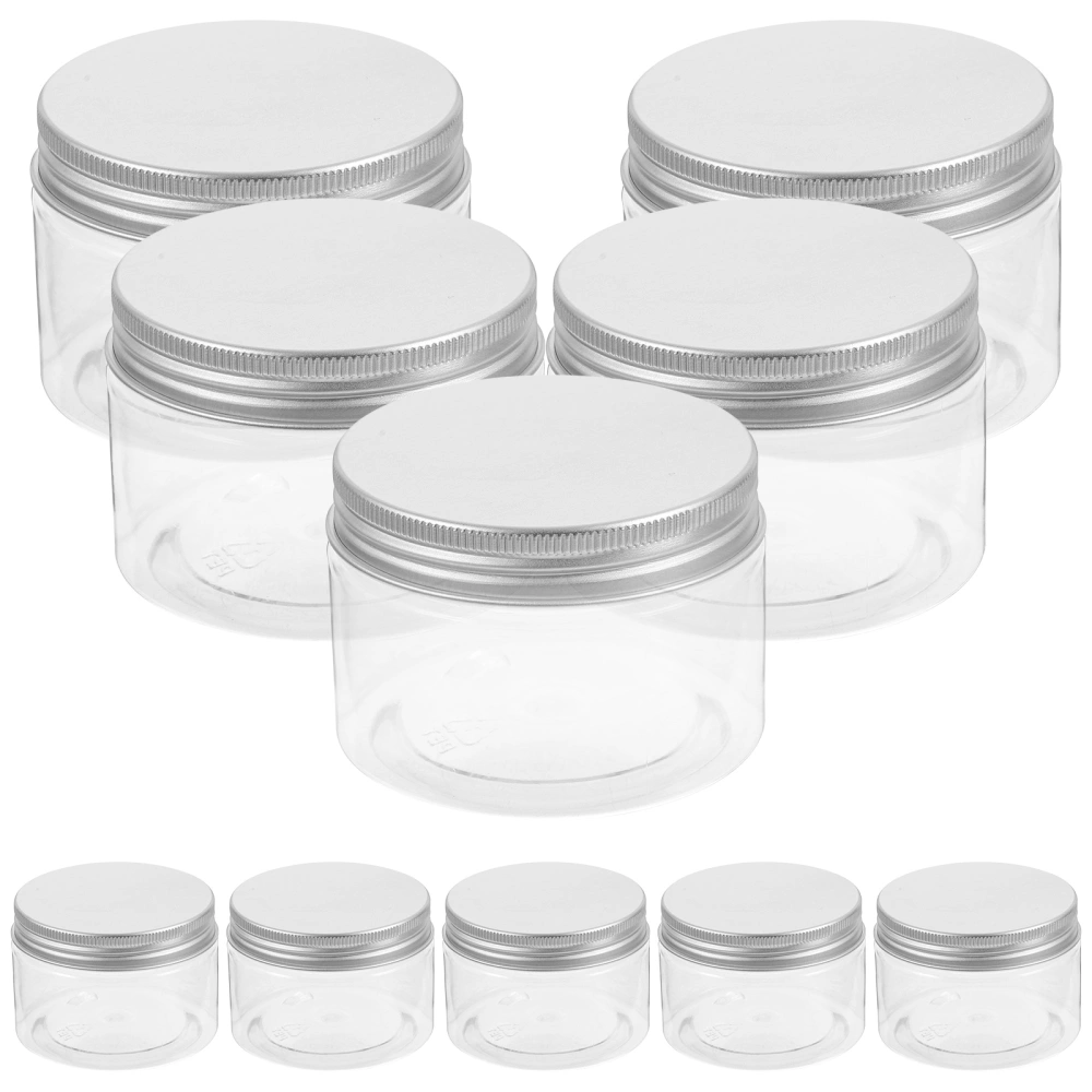 10pcs Food Jar Round Jar Food Storage Container For Tea Sugar Transparent Food Box