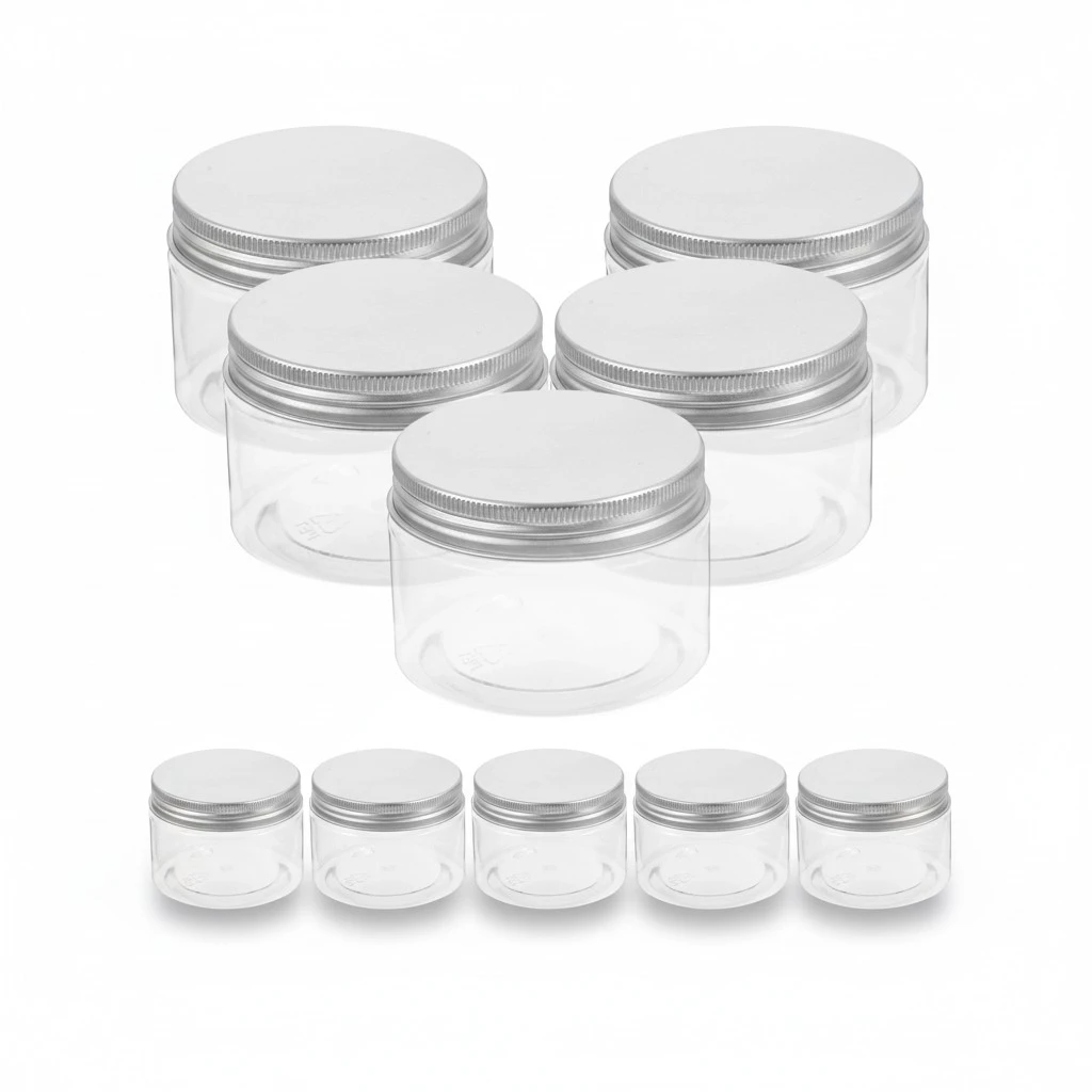 10pcs Food Jar Round Jar Food Storage Container For Tea Sugar Transparent Food Box