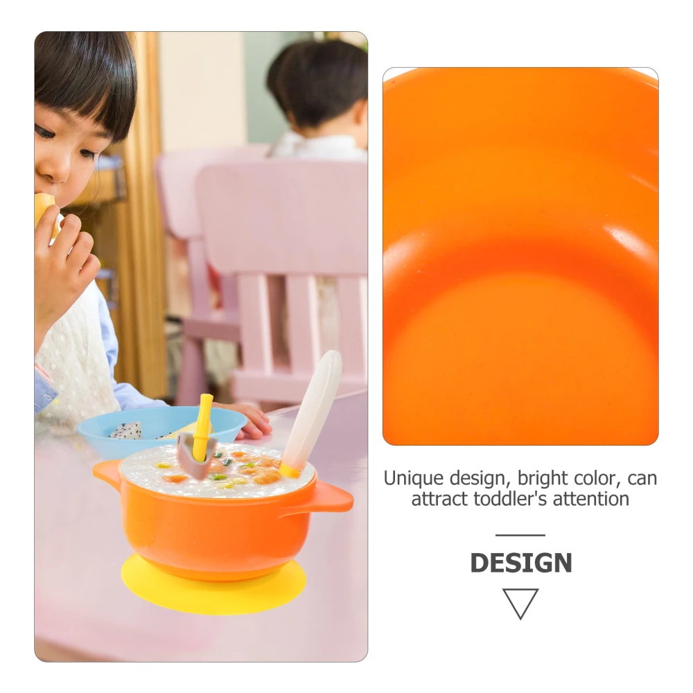 1 Set Baby Bowl with Lid Suction Bowl Baby Self Feeding Bowl Toddler Food Bowl with Spoon