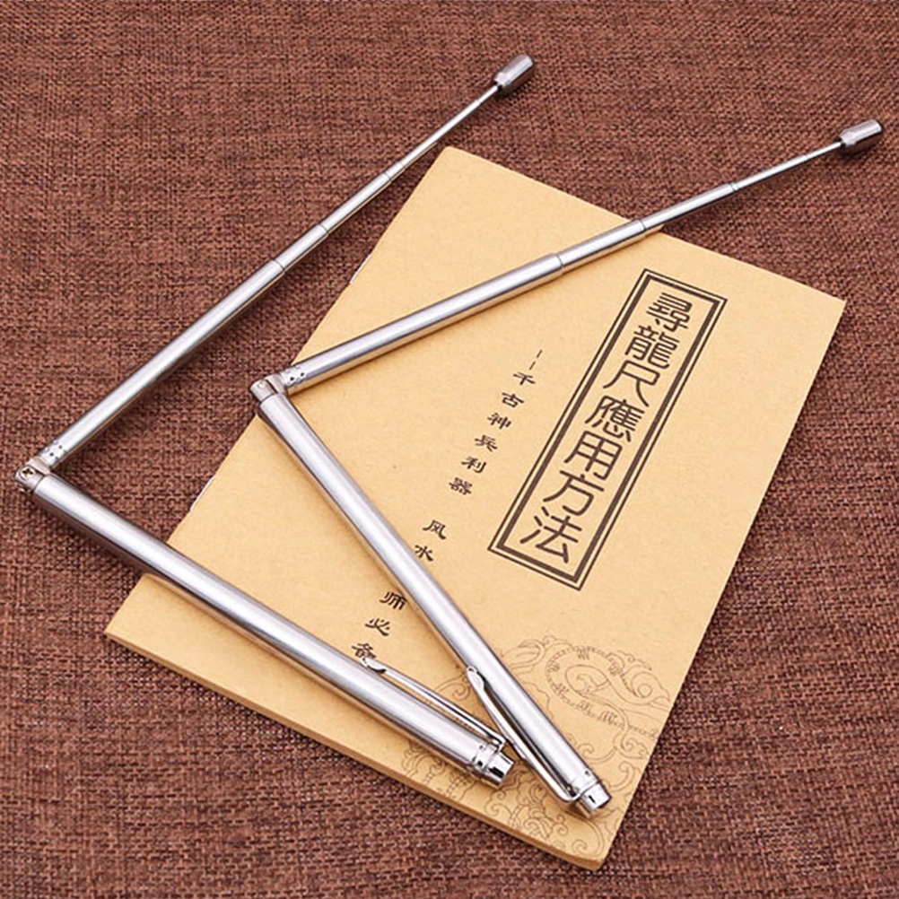 2Pcs Outdoor Dowsing Rod Stainless Steel Dowsing Rod Portable Divining Probe Rod